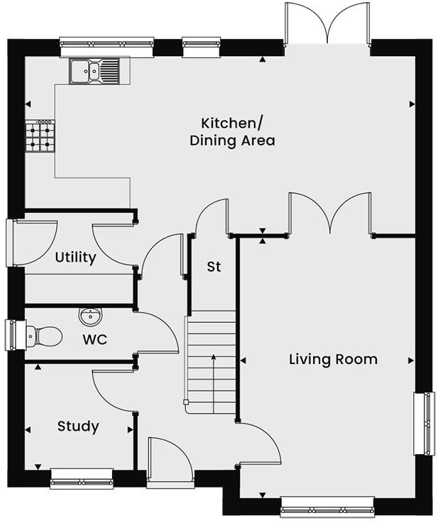 "The Oakford " at Lombardy Avenue, Chard TA20, 4 bedroom detached house