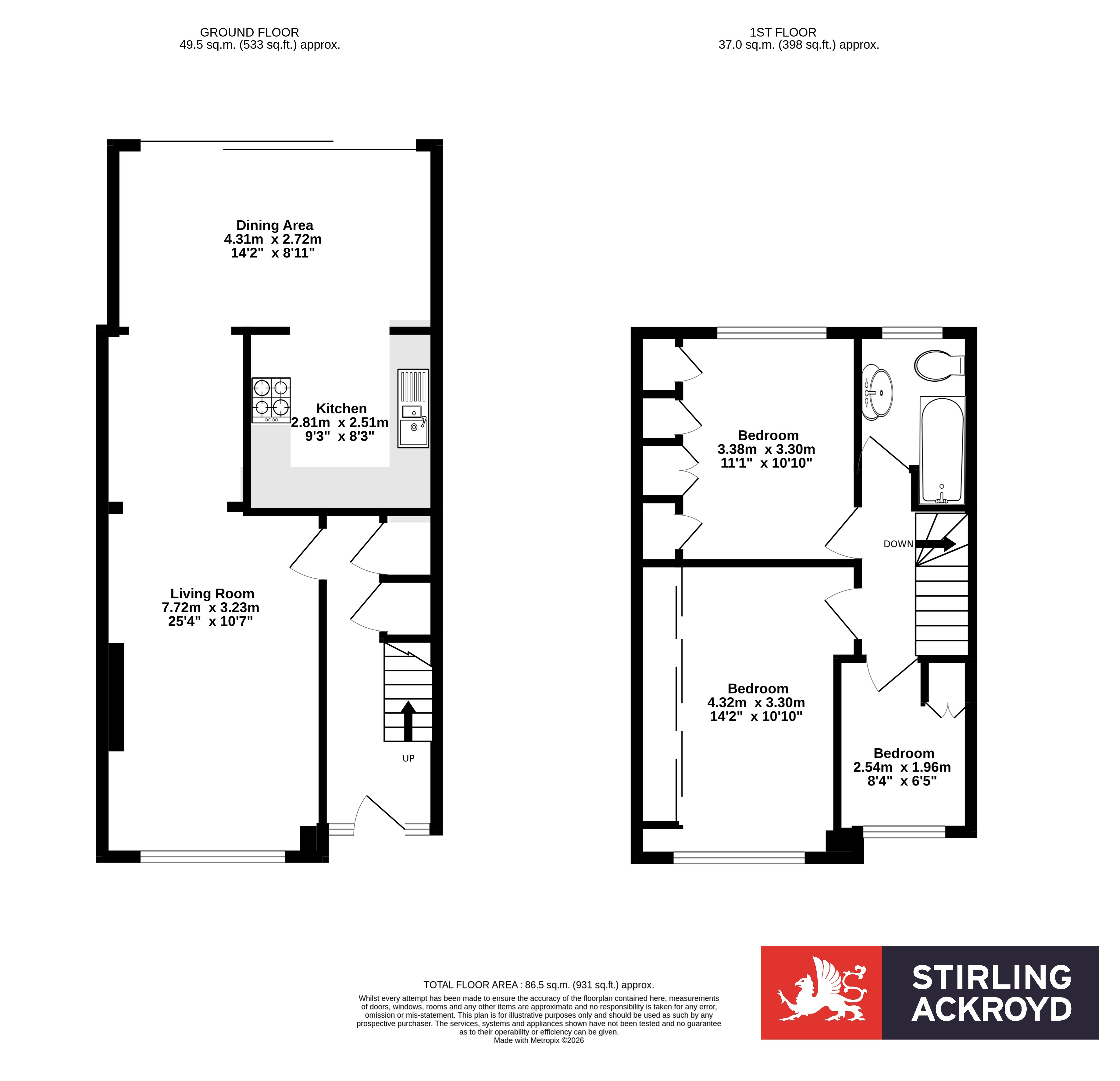 61, Ashridge Way, Surrey floorplan