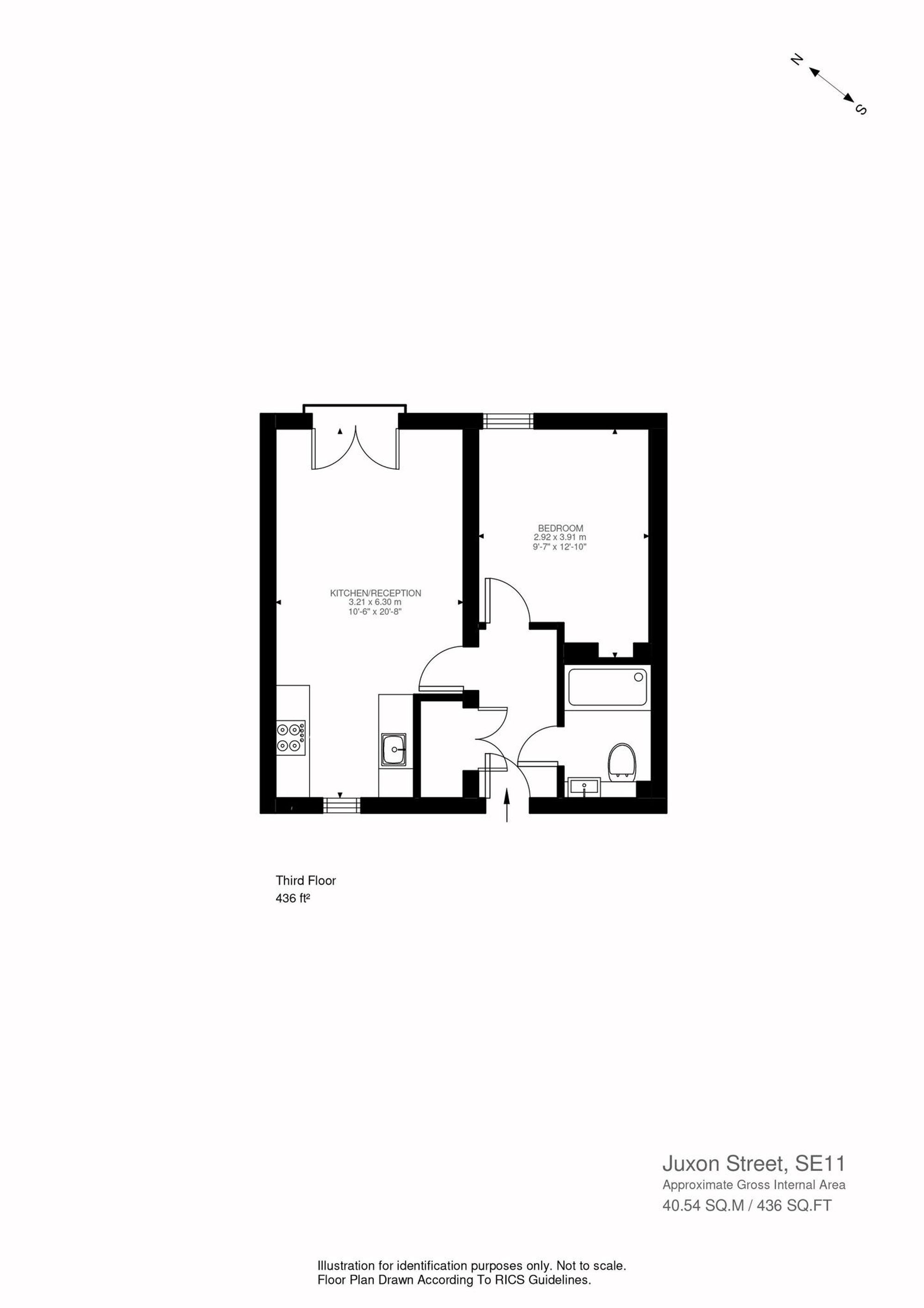 Flat 31, 20 Juxon Street, London floorplan