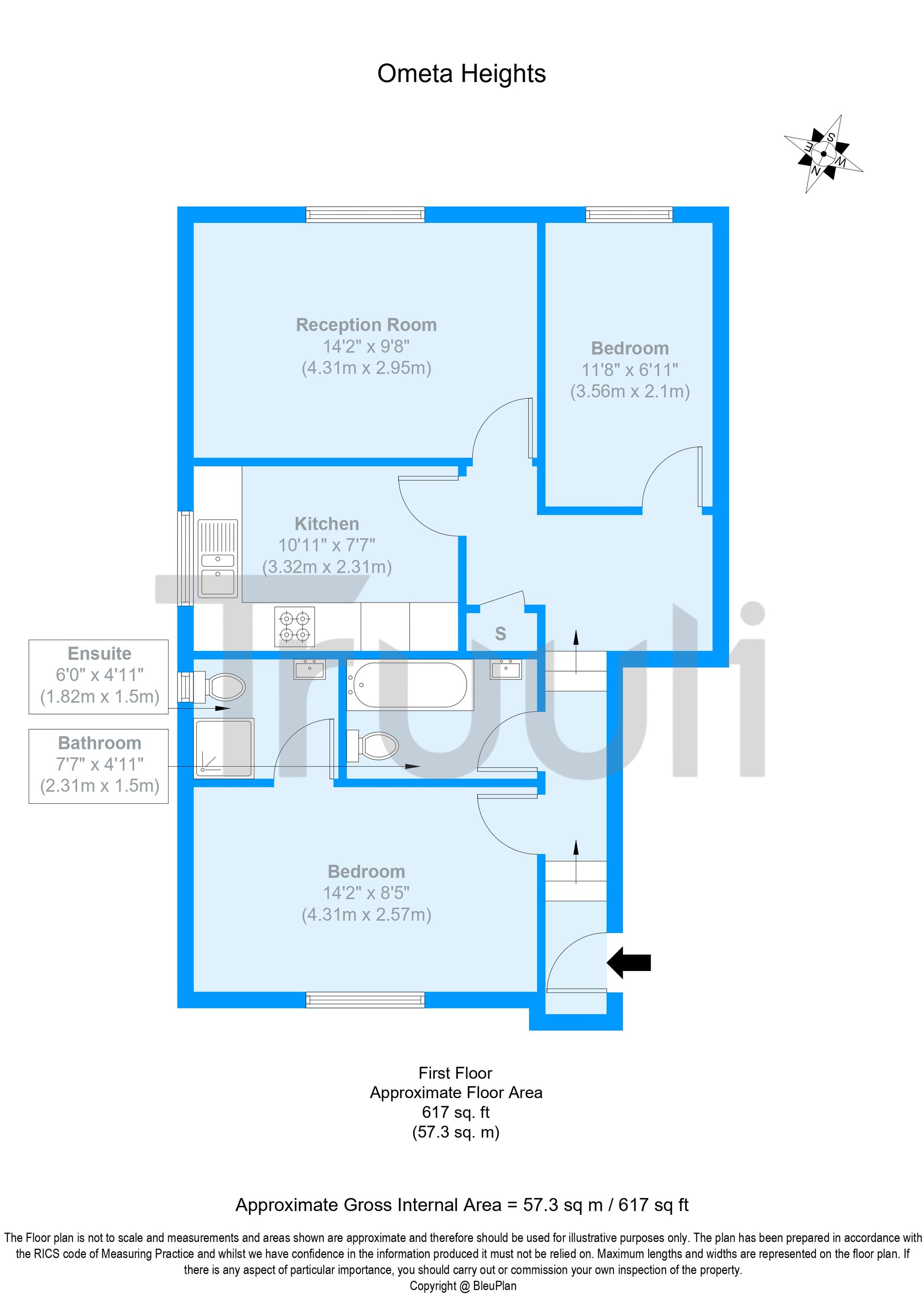Flat 5, Ometa Heights, Thornton Heath floorplan