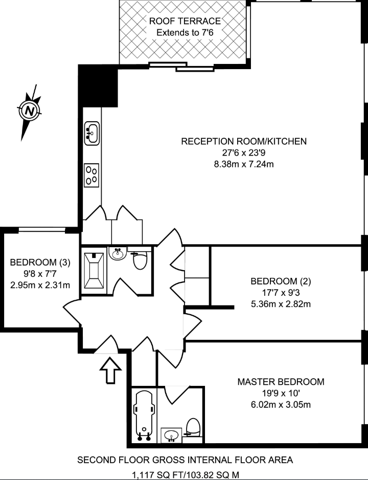 3 Bedrooms Flat to rent in Oval Road, London NW1