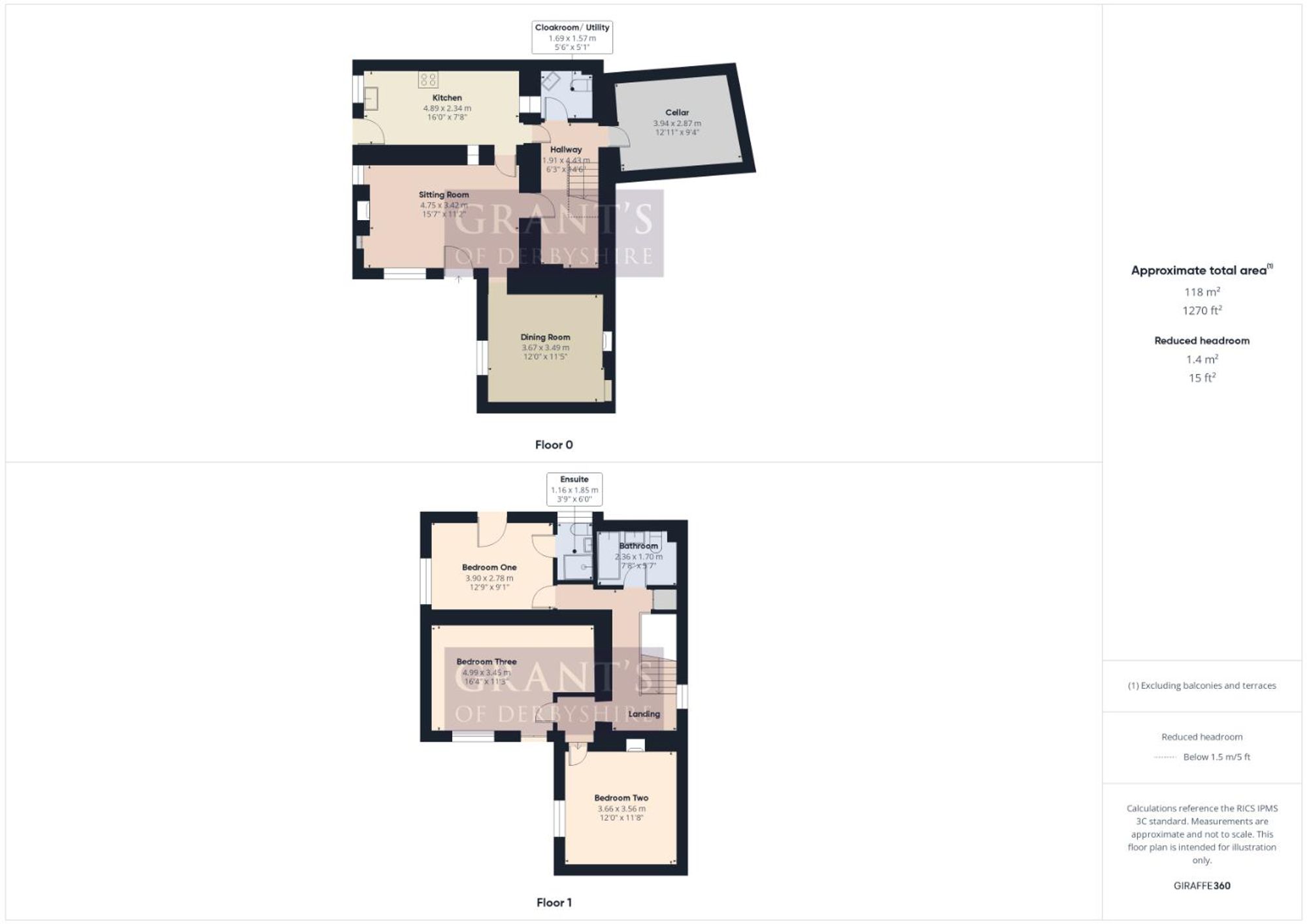 7 The Lanes, Matlock floorplan