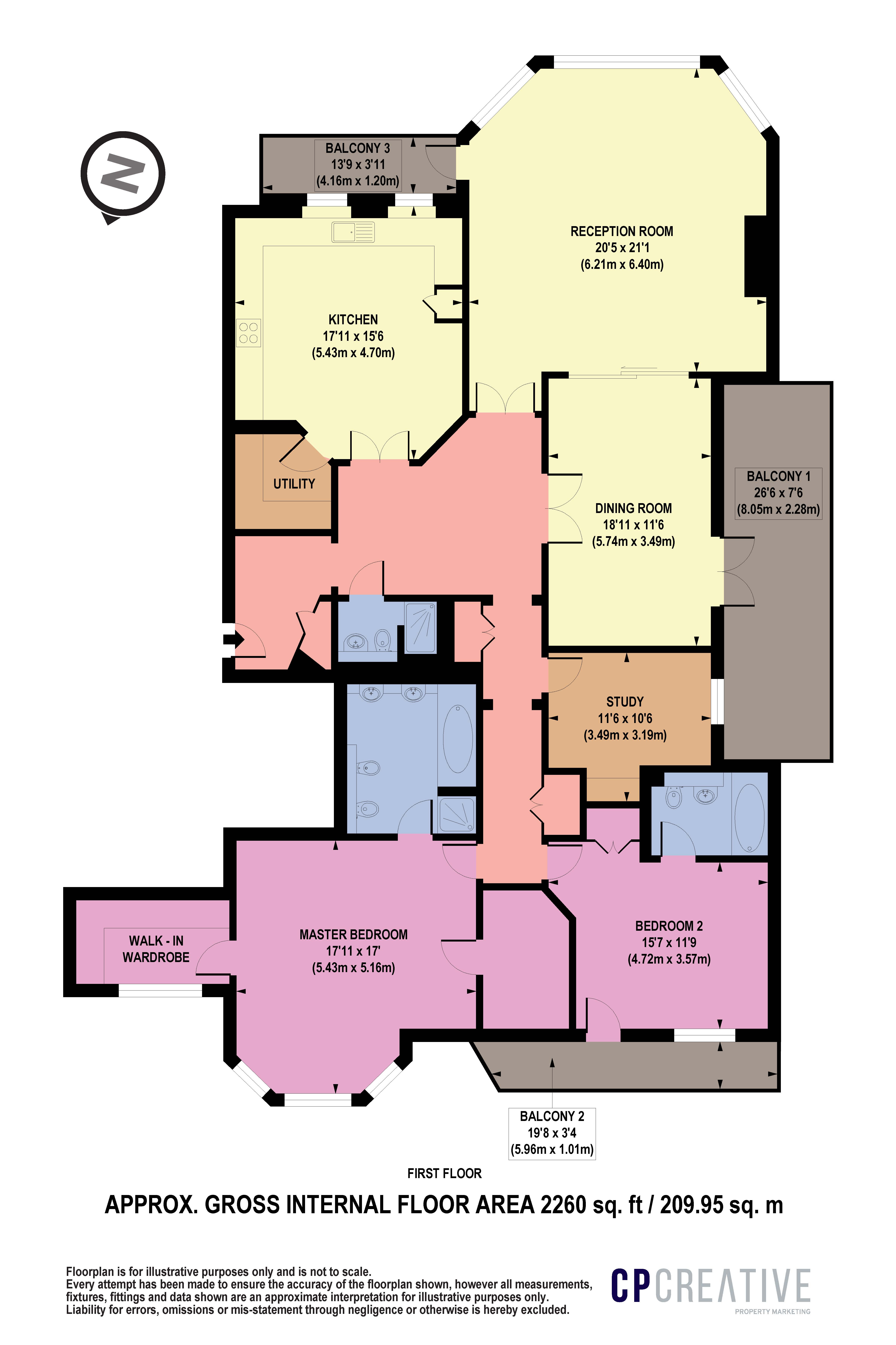 14 Portman Hall, Old Redding, Harrow floorplan