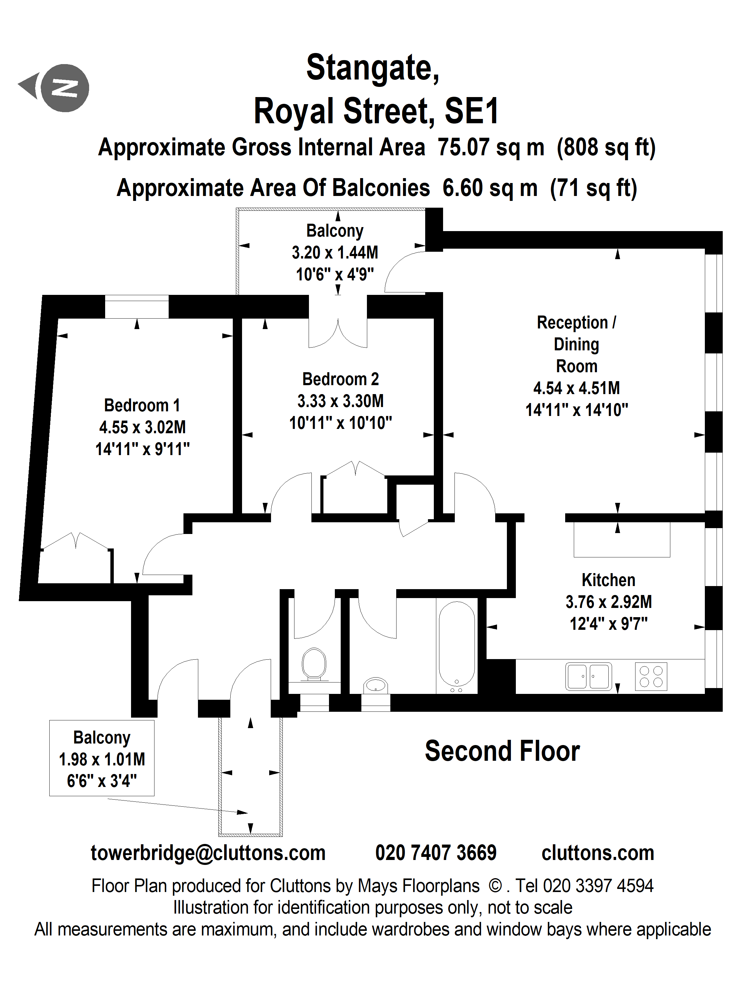 8 Stangate, Royal Street, London floorplan