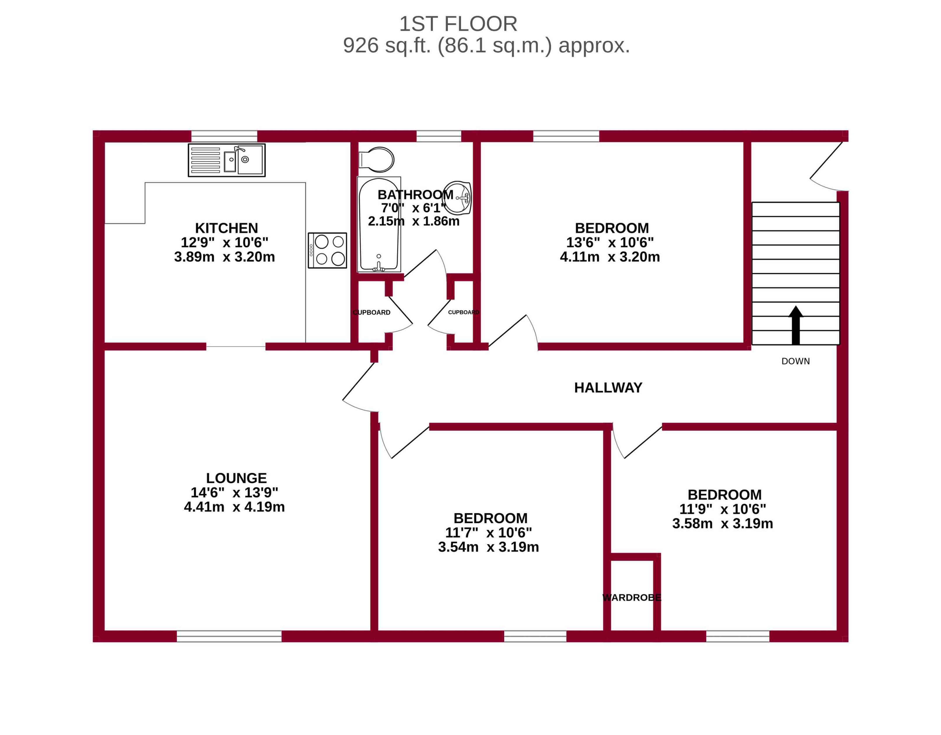 13, Fintry Drive, Dundee floorplan