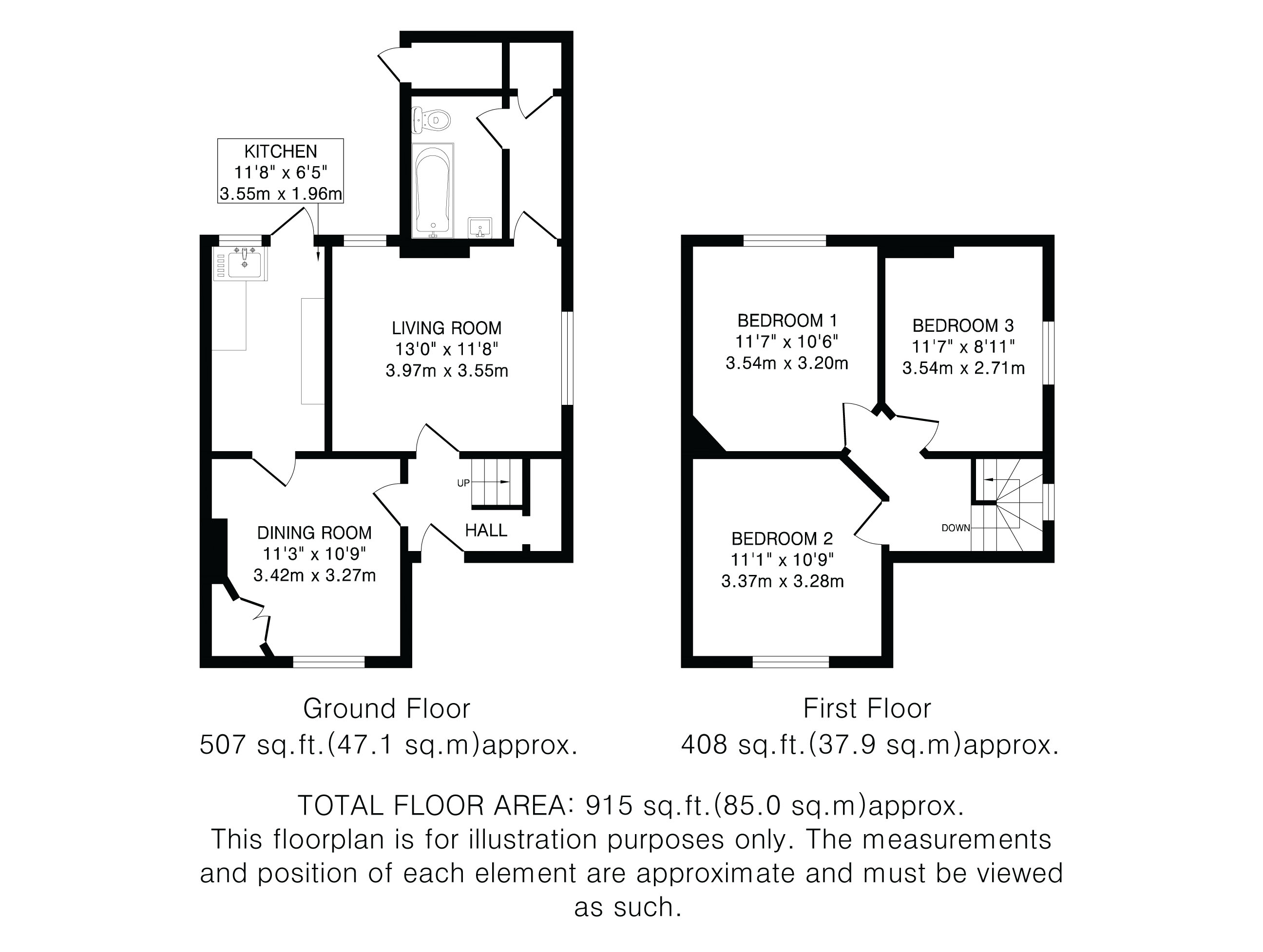 2, West Lodge, Hatfield floorplan