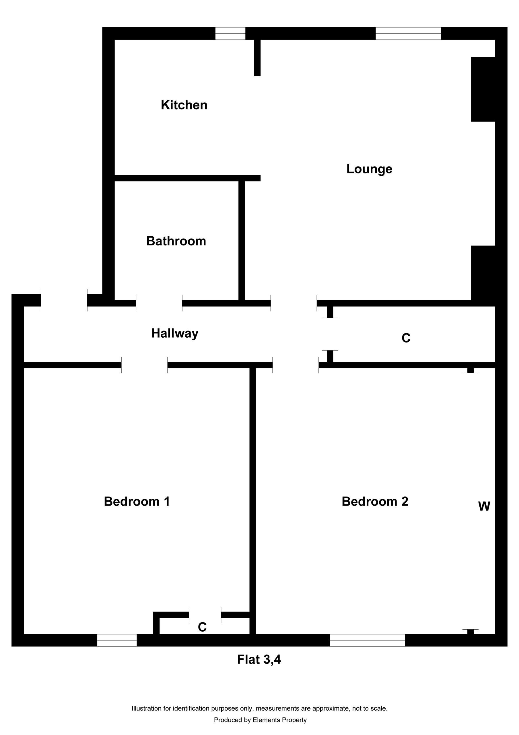 Flat 3 4, Galloway Place, Saltcoats floorplan