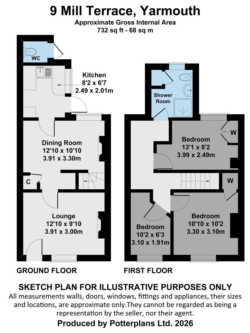 9, Mill Terrace, Yarmouth floorplan
