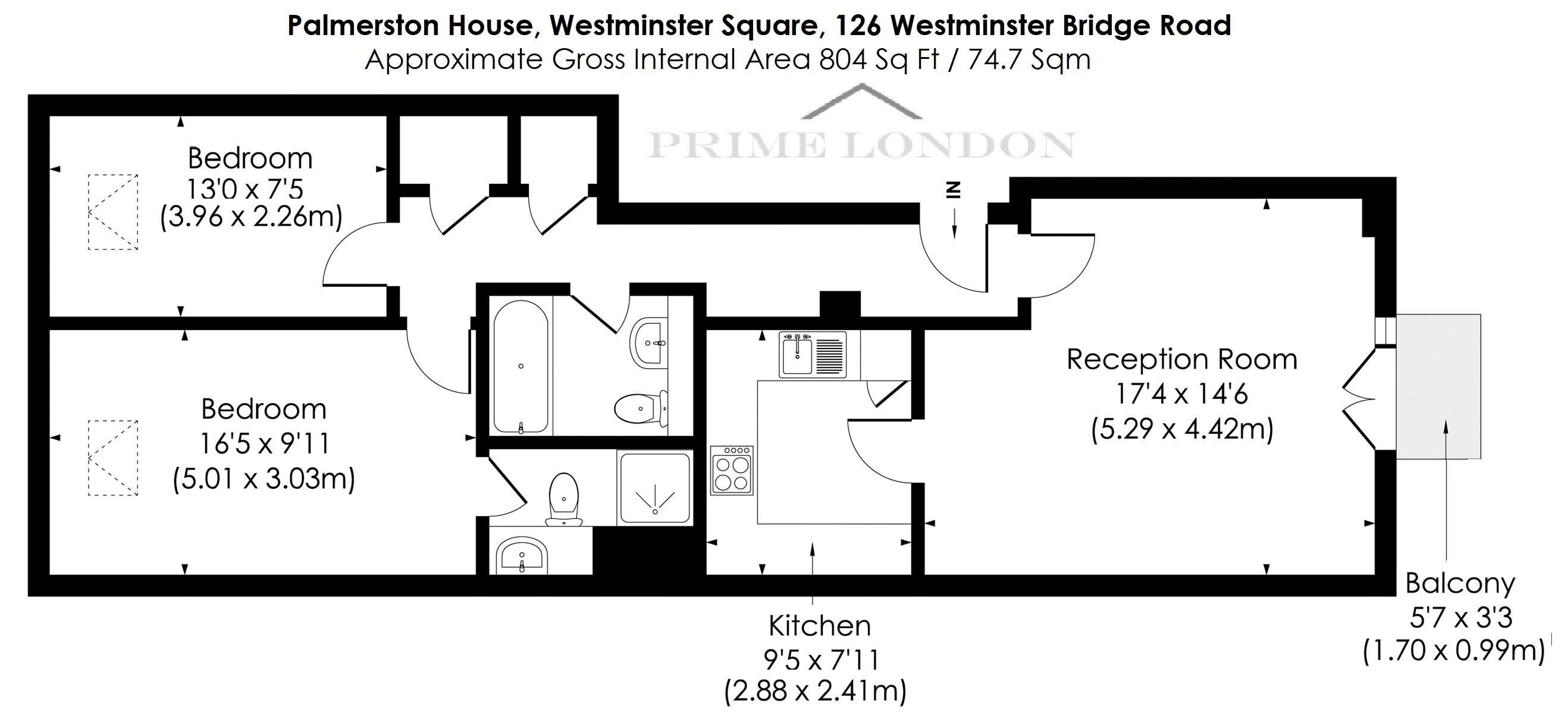 2 Bedrooms Flat for sale in Palmerston House, 126 Westminster Bridge Road, Waterloo SE1