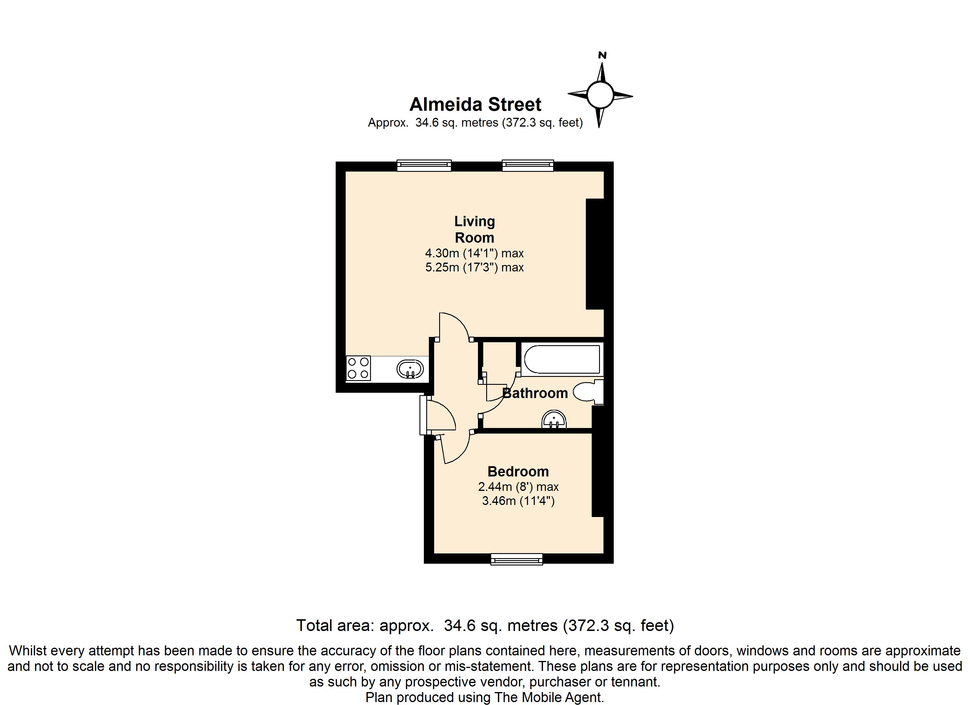 1 Bedrooms Flat to rent in Almeida Street, London N1