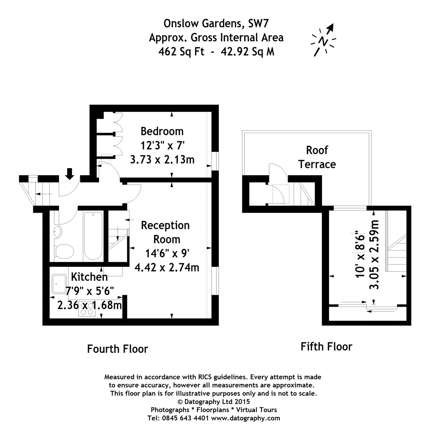 Flat 5, 47, Onslow Gardens, London floorplan