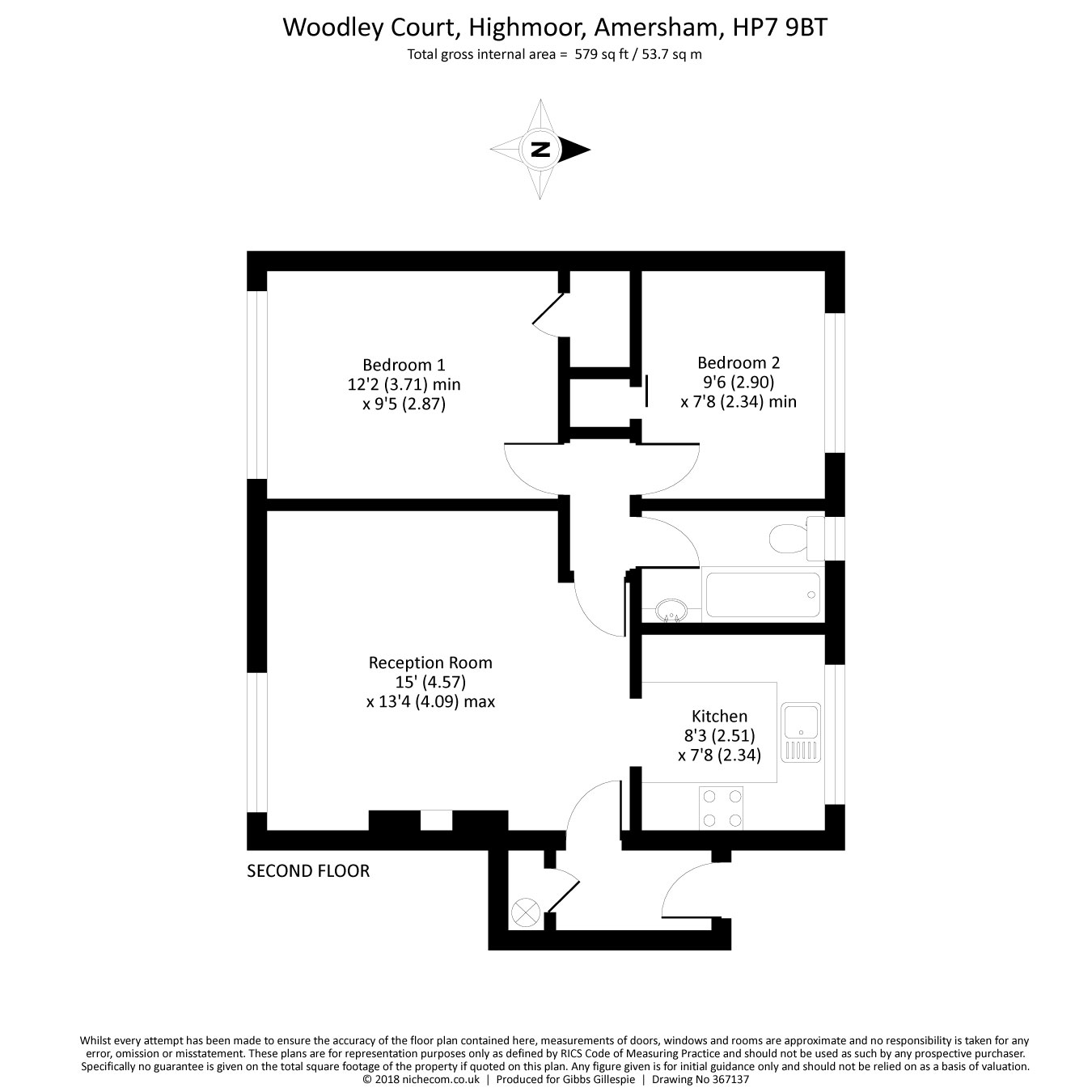 Woodley Court, Highmoor, Amersham HP7, 2 bedroom flat to rent