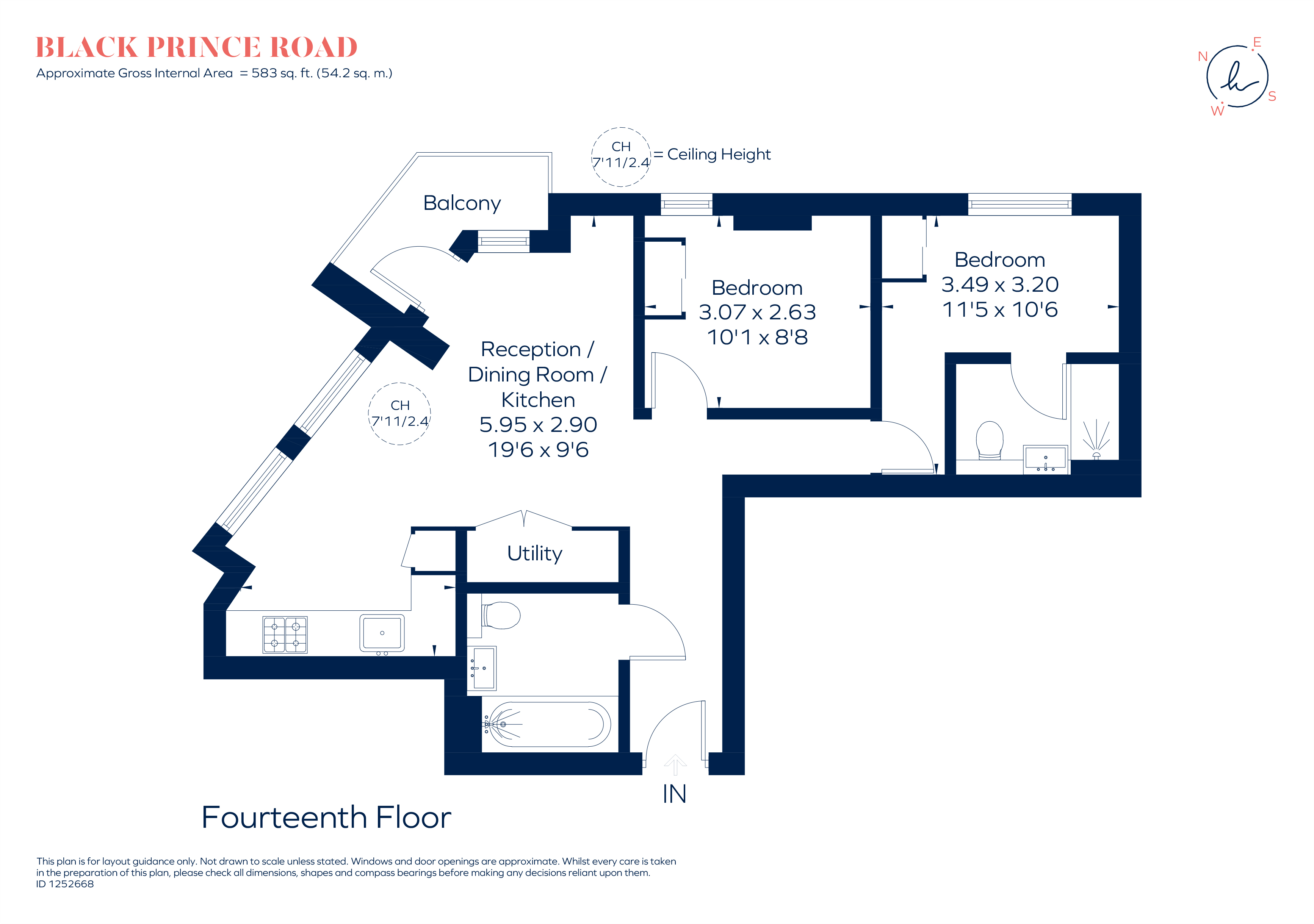 Apartment 74, 81, Black Prince Road, London floorplan