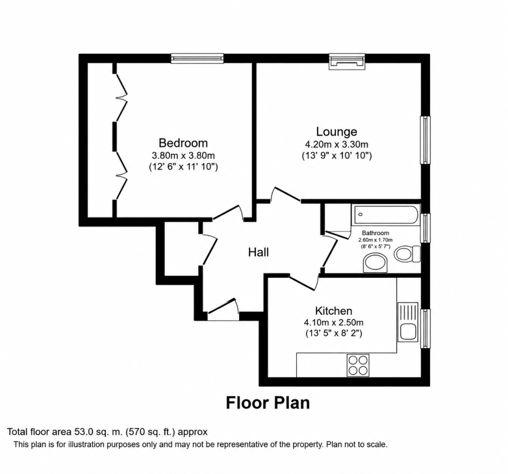 Flat 22, Balmoral Court, 231-237 Nevill Road, Hove floorplan