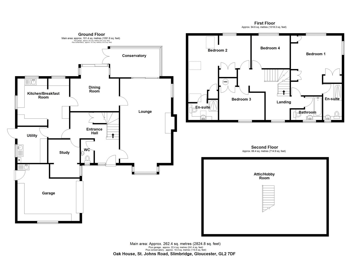Oak House, St. Johns Road, Slimbridge floorplan