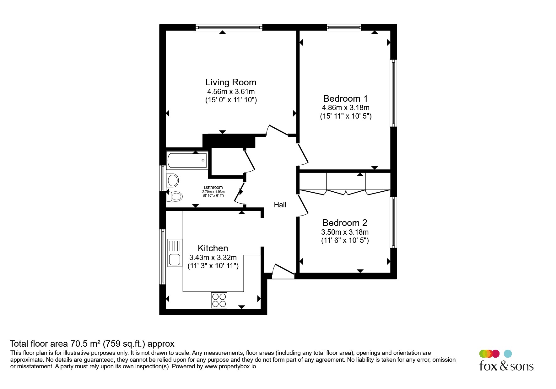 Flat 5, Hadley Court, Archers Road, SOUTHAMPTON floorplan
