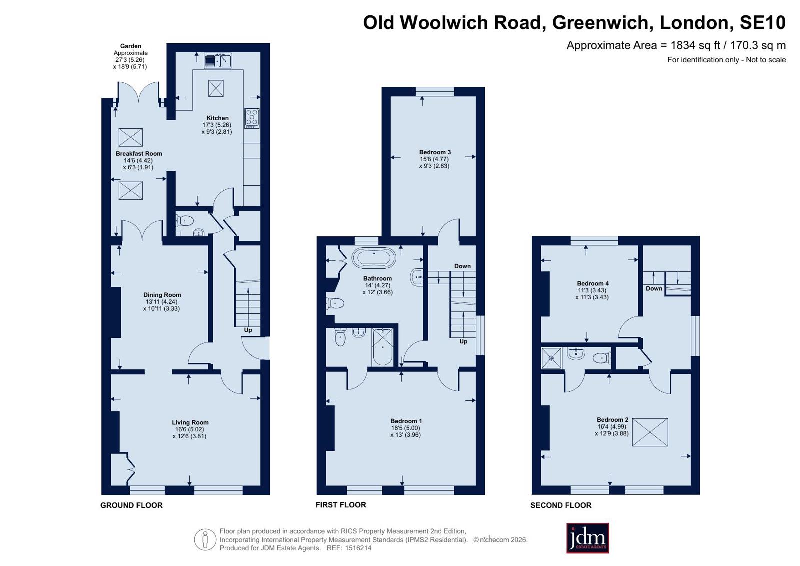 113, Old Woolwich Road, London floorplan