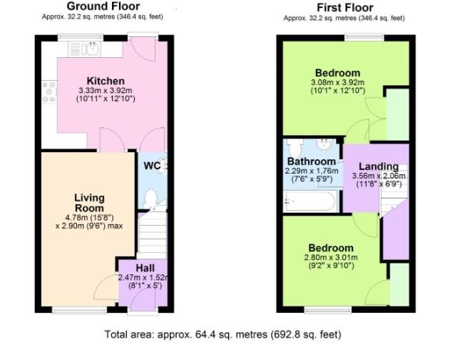 23, Newbury Gardens, Nottingham floorplan
