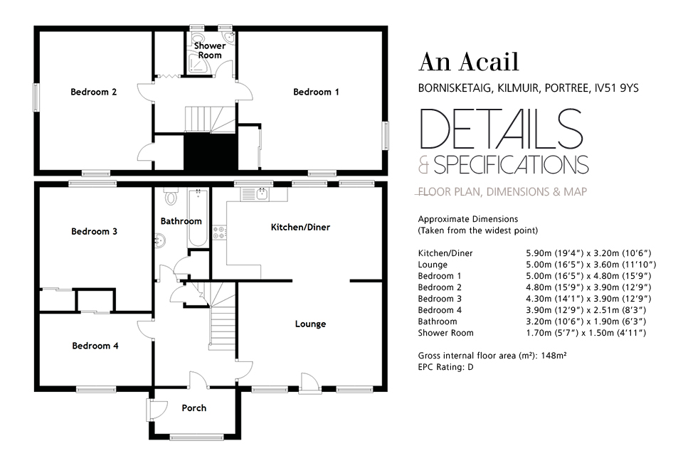 Bornisketaig, Kilmuir, Portree IV51, 4 bedroom detached house for sale