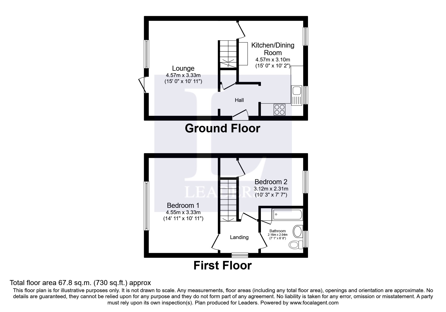 67, Priest Meadow, Fleckney floorplan