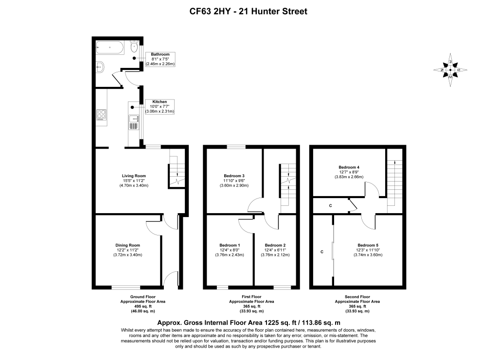 21, Hunter Street, Barry floorplan