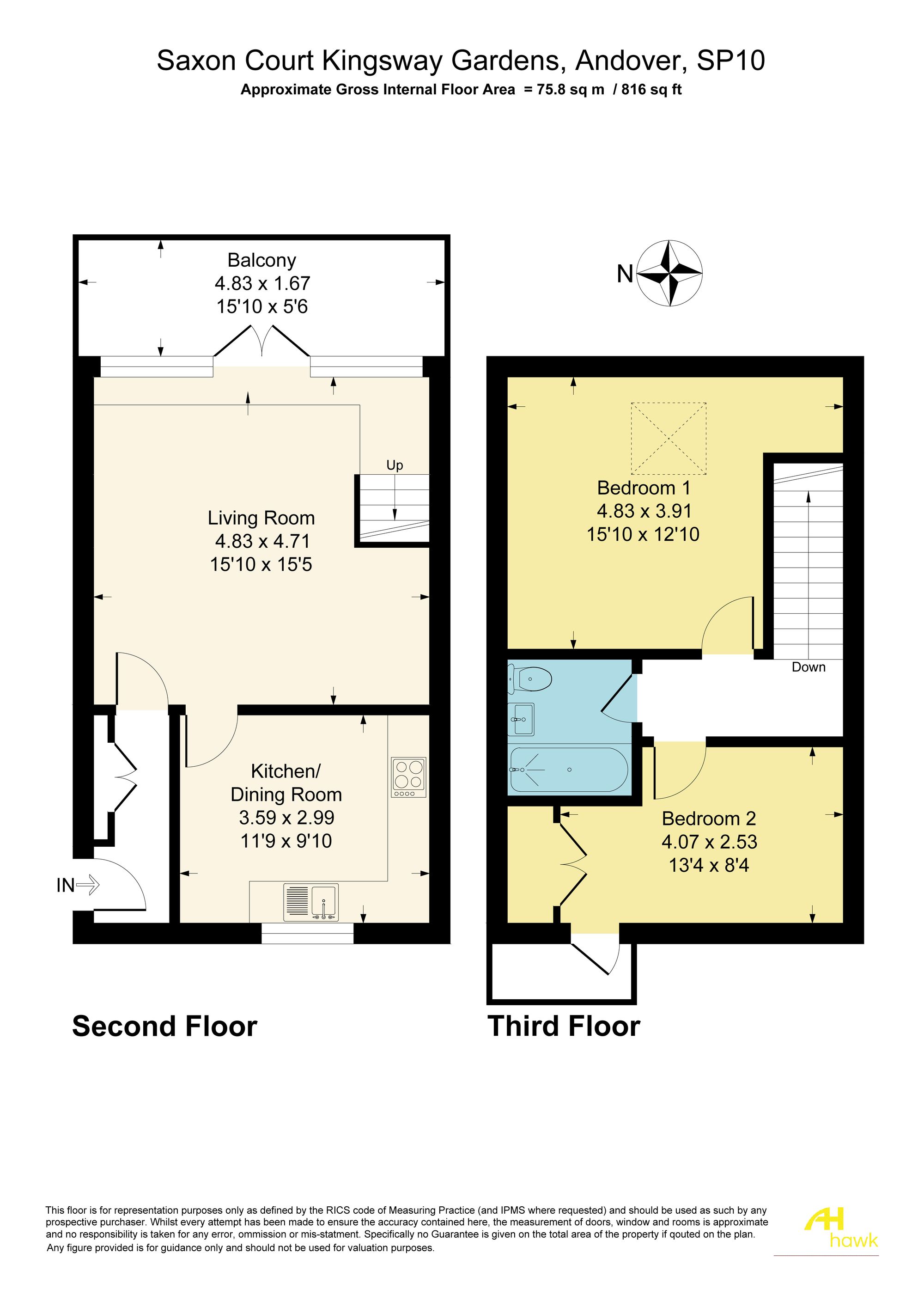 Flat 17, Saxon Court Kingsway Gardens, Andover floorplan
