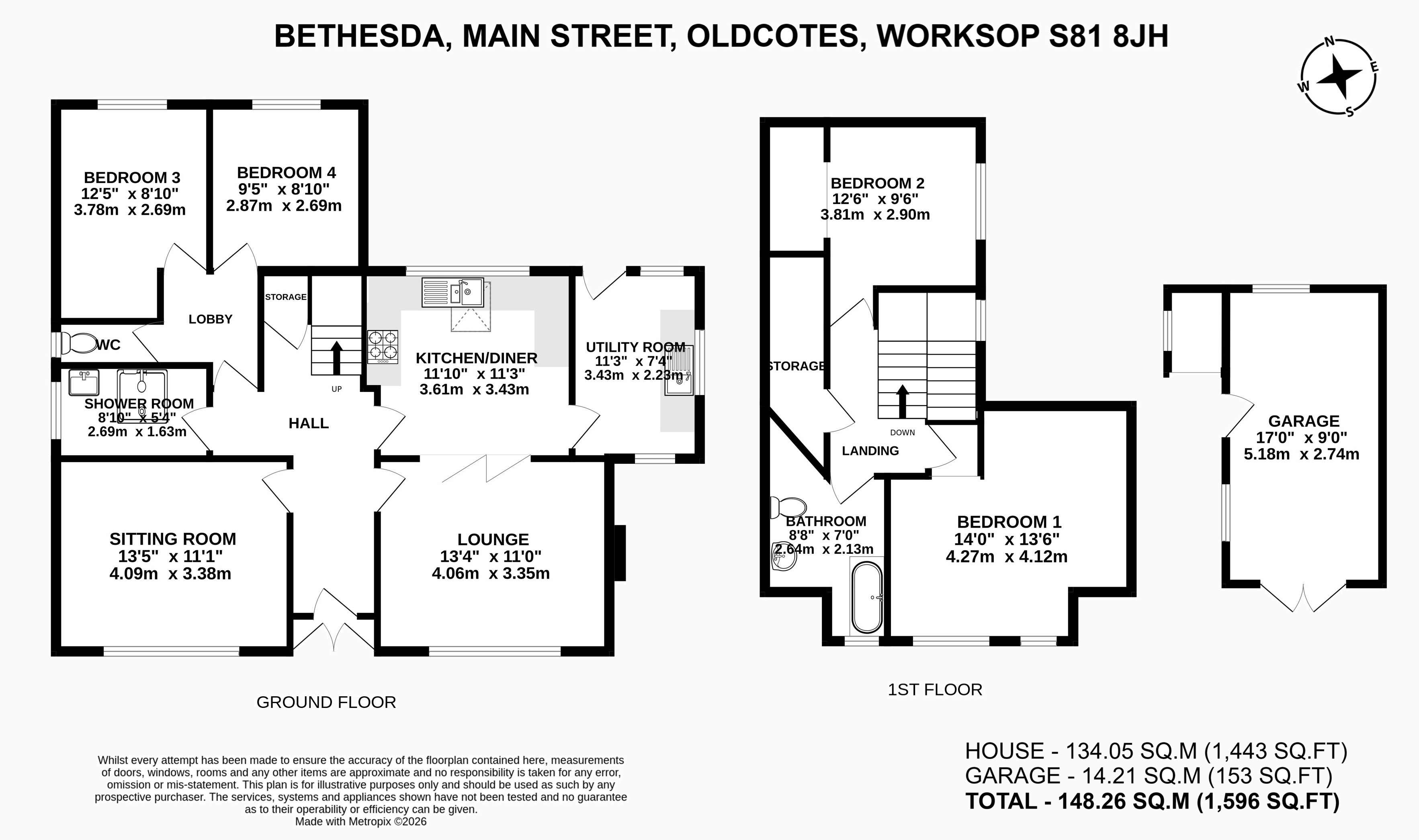 BETHESDA HOUSE, Main Street, Worksop floorplan