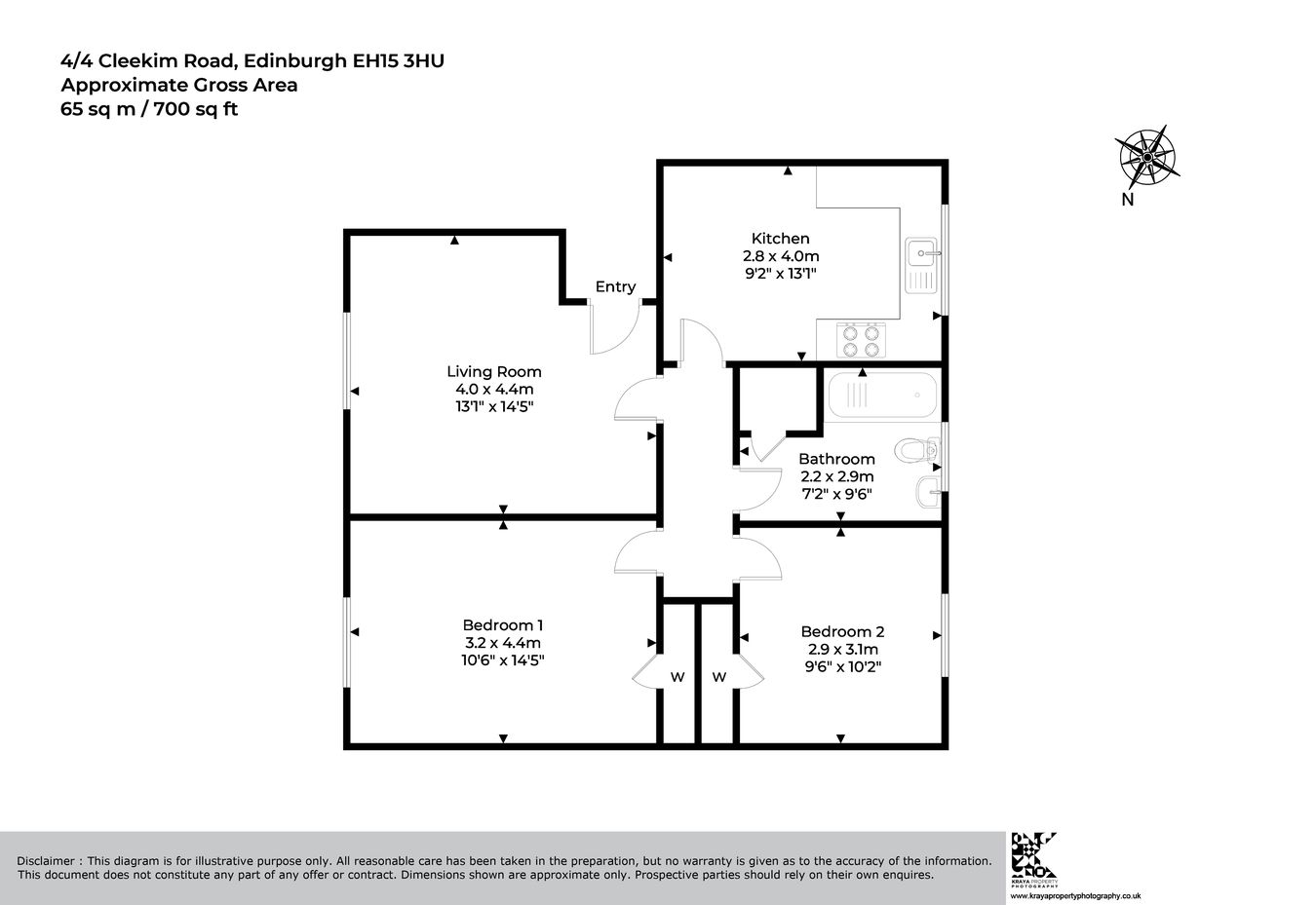 4/4, Cleekim Road, Edinburgh floorplan