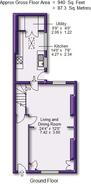 2 Bedrooms End terrace house for sale in Brunswick Road, Altrincham WA14