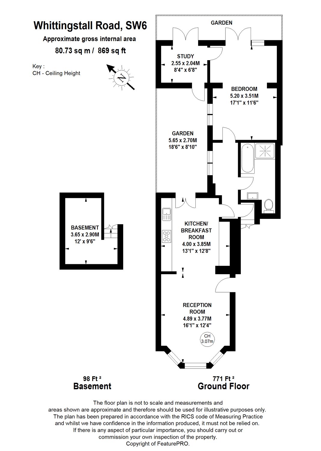 2 Bedrooms Flat to rent in Whittingstall Road, Fulham, London SW6