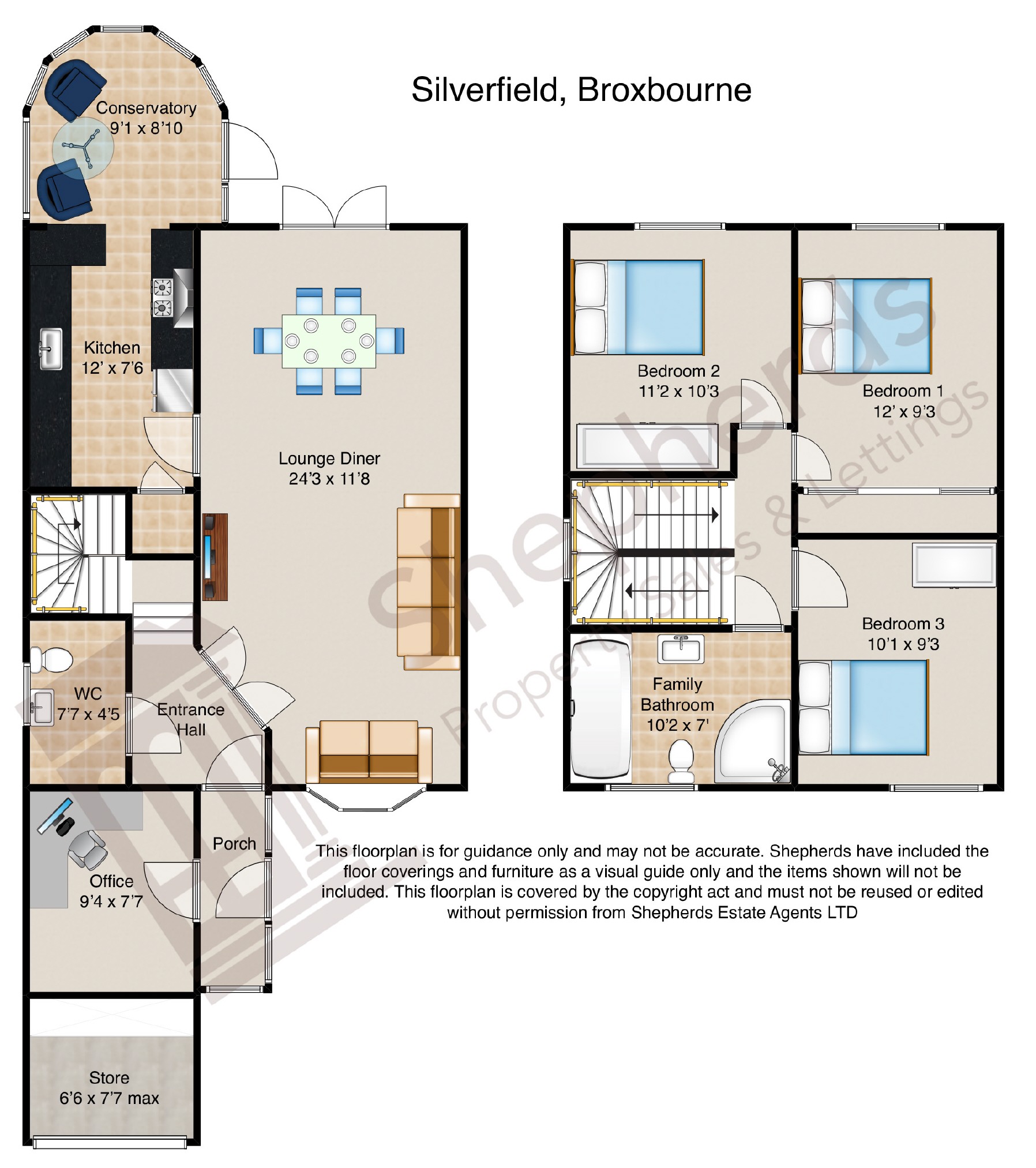 3 Bedrooms Semi-detached house for sale in Silverfield, Broxbourne, Hertfordshire EN10