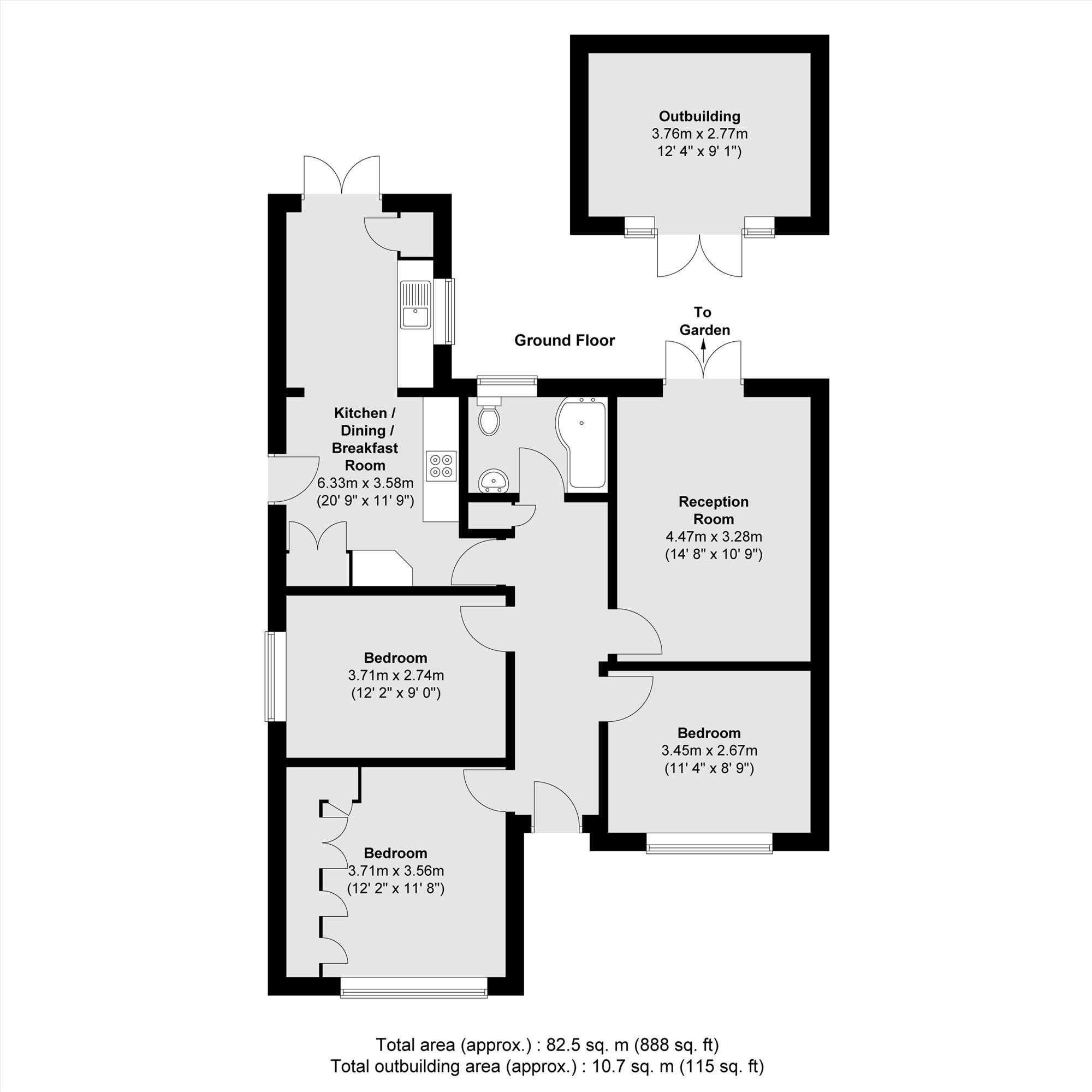 3, Katherine Close, Addlestone floorplan