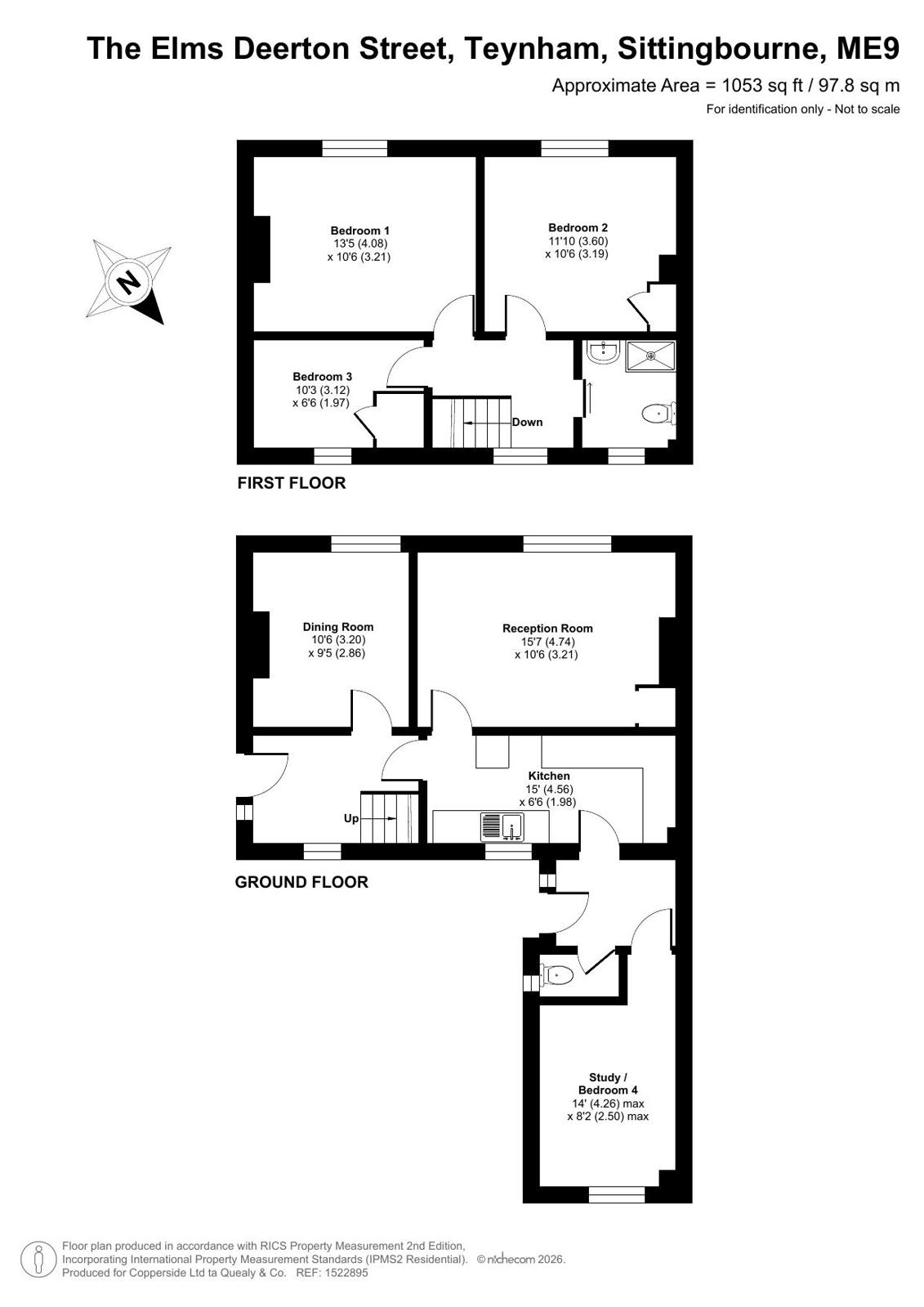 4 The Elms,, Deerton Street, Sittingbourne floorplan