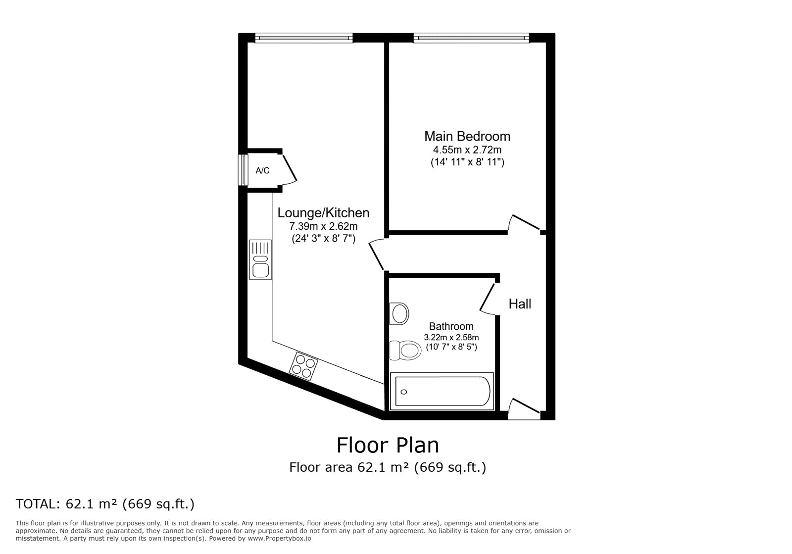 Flat 15, Swan House, 3, High Street, Bedfordshire floorplan