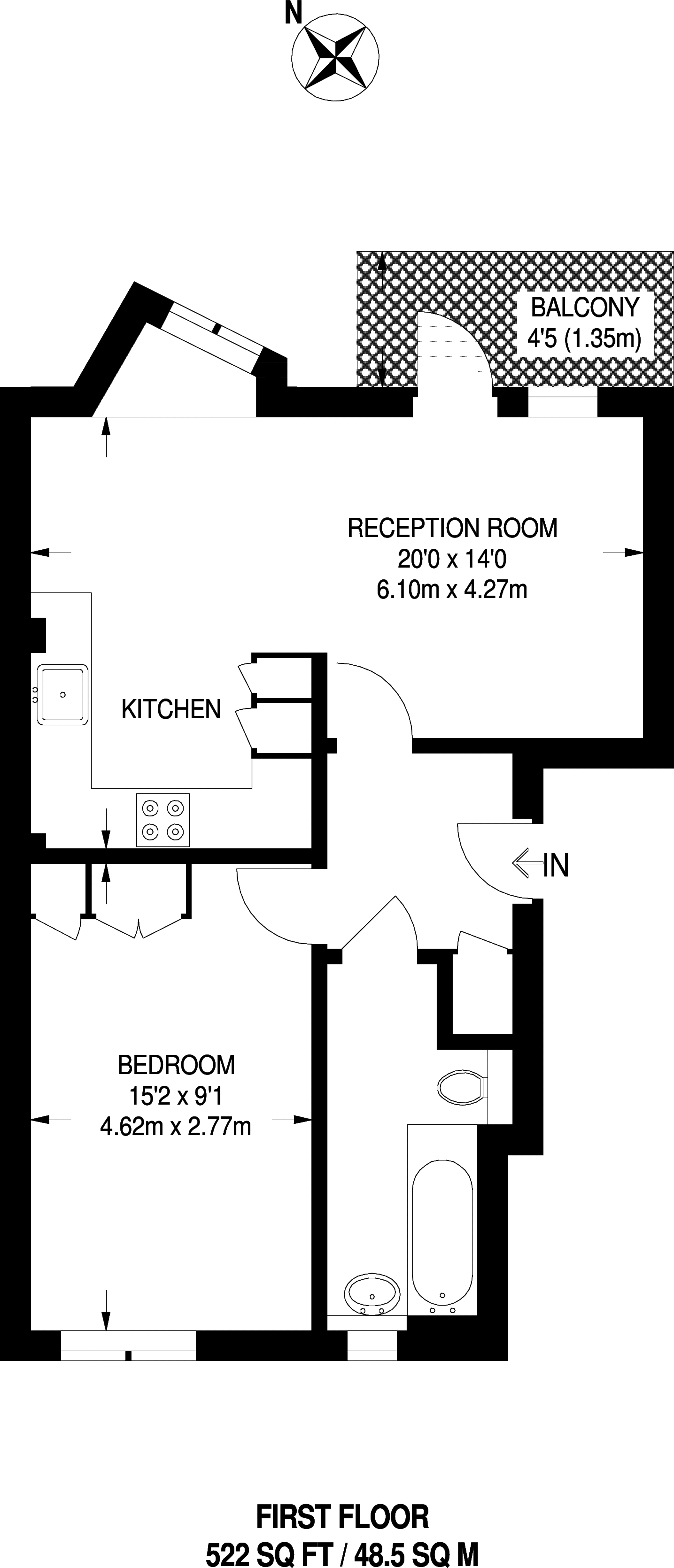 1 Bedrooms Flat to rent in Pooles Park, Finsbury Park N4