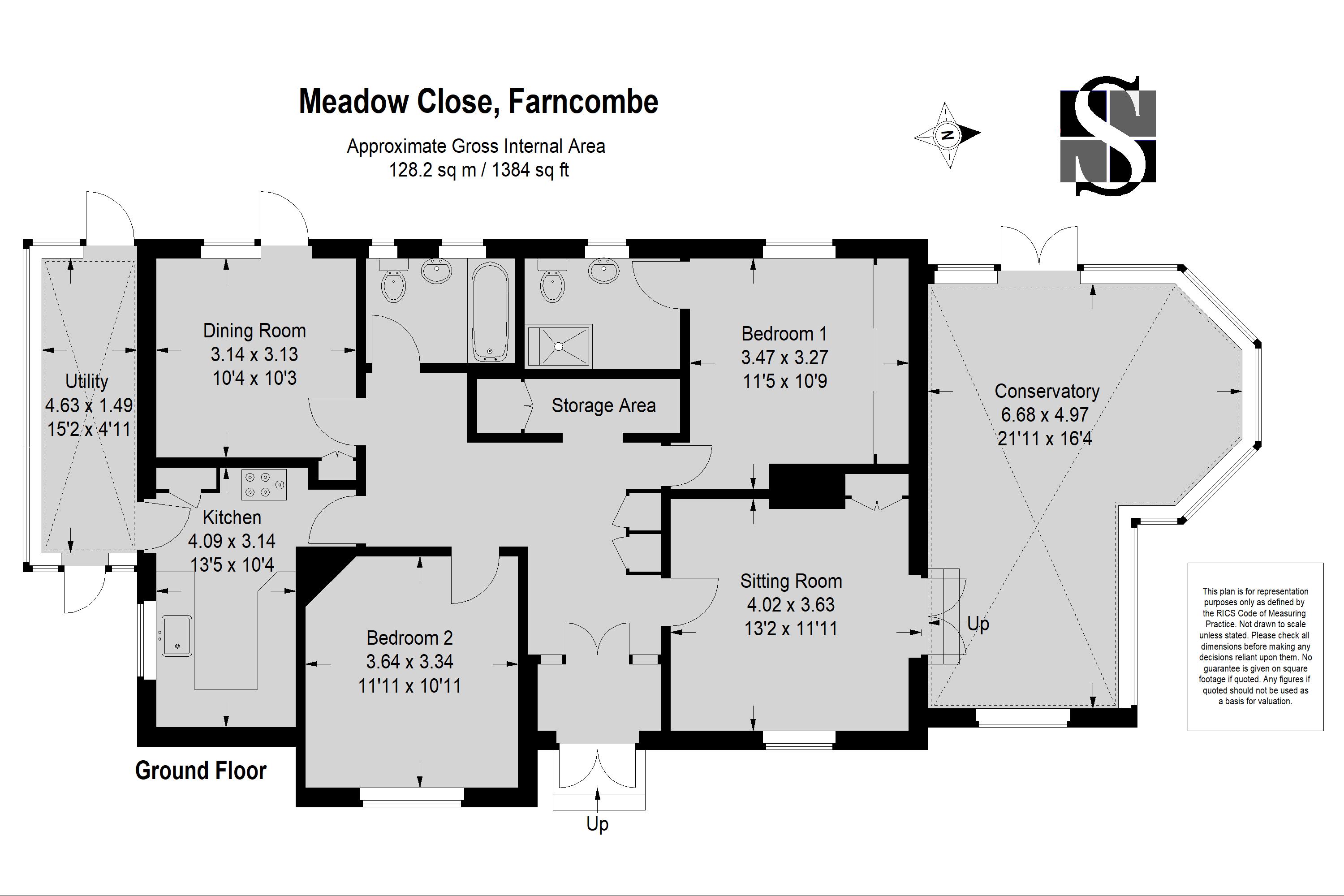 3 Bedrooms Detached bungalow for sale in Meadow Close, Godalming GU7