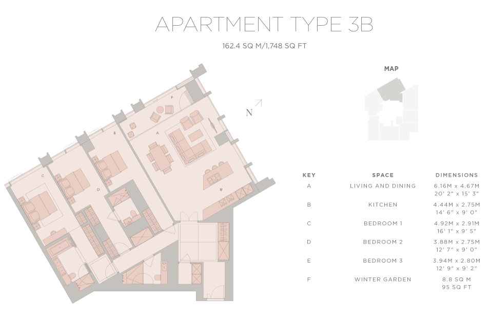 3 Bedrooms Flat for sale in One Nine Elms, River Tower, Nine Elms SW8, London,