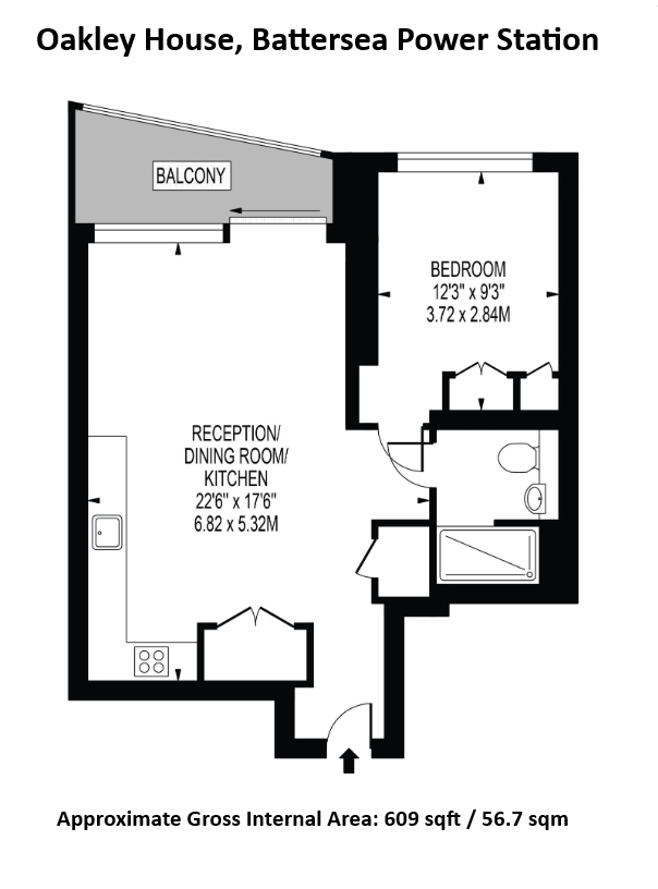 108, Oakley House, London floorplan