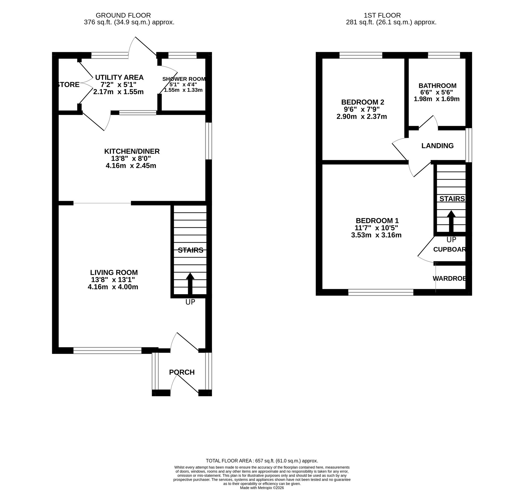 9 Epsom Close, Stoke-On-Trent floorplan
