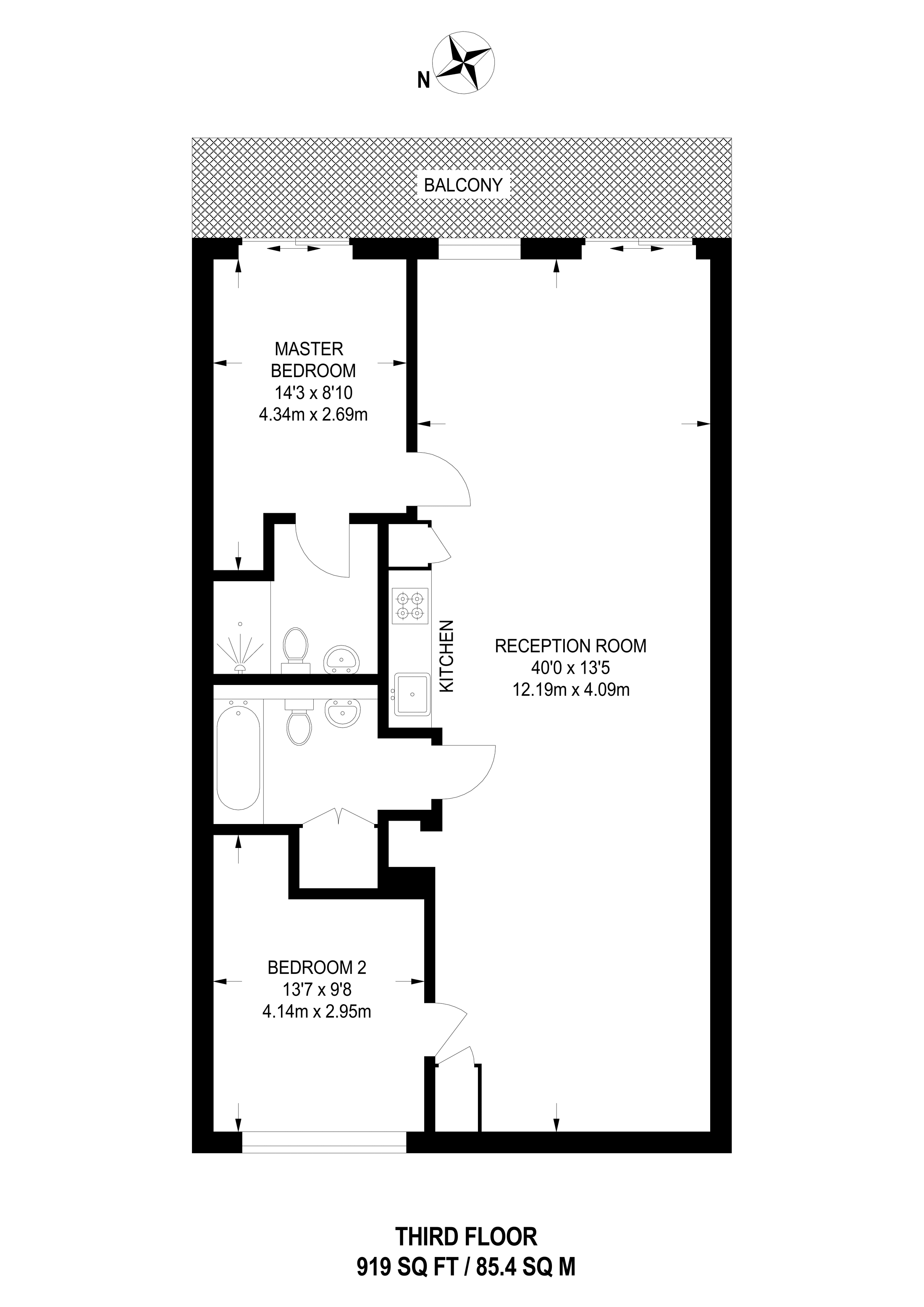 2 Bedrooms Flat to rent in Dace Road, Bow E3