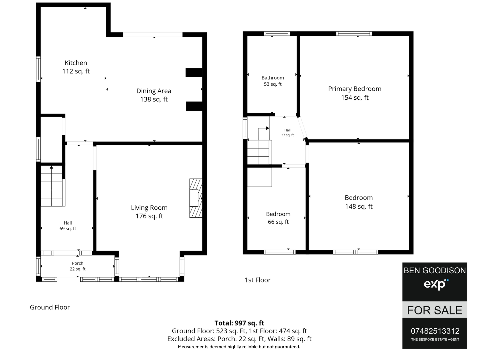216, Bradley Road, Huddersfield floorplan