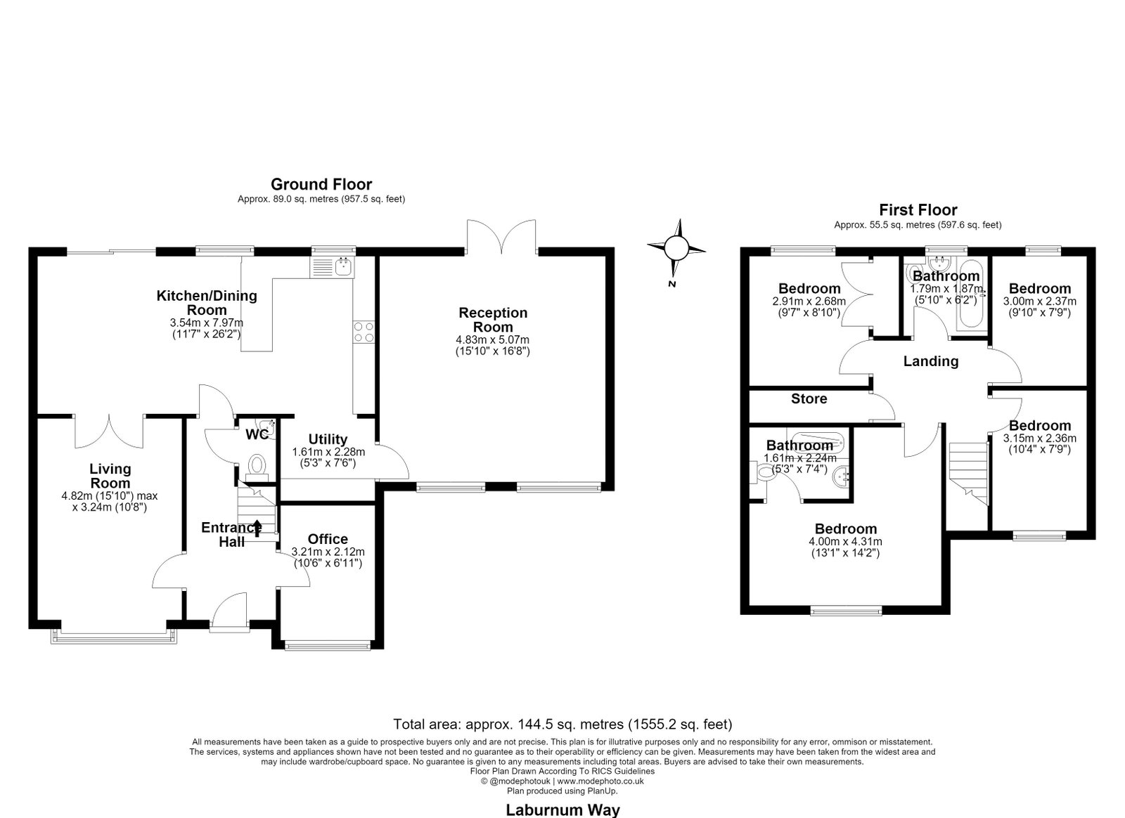 60, Laburnum Way, Rayleigh floorplan