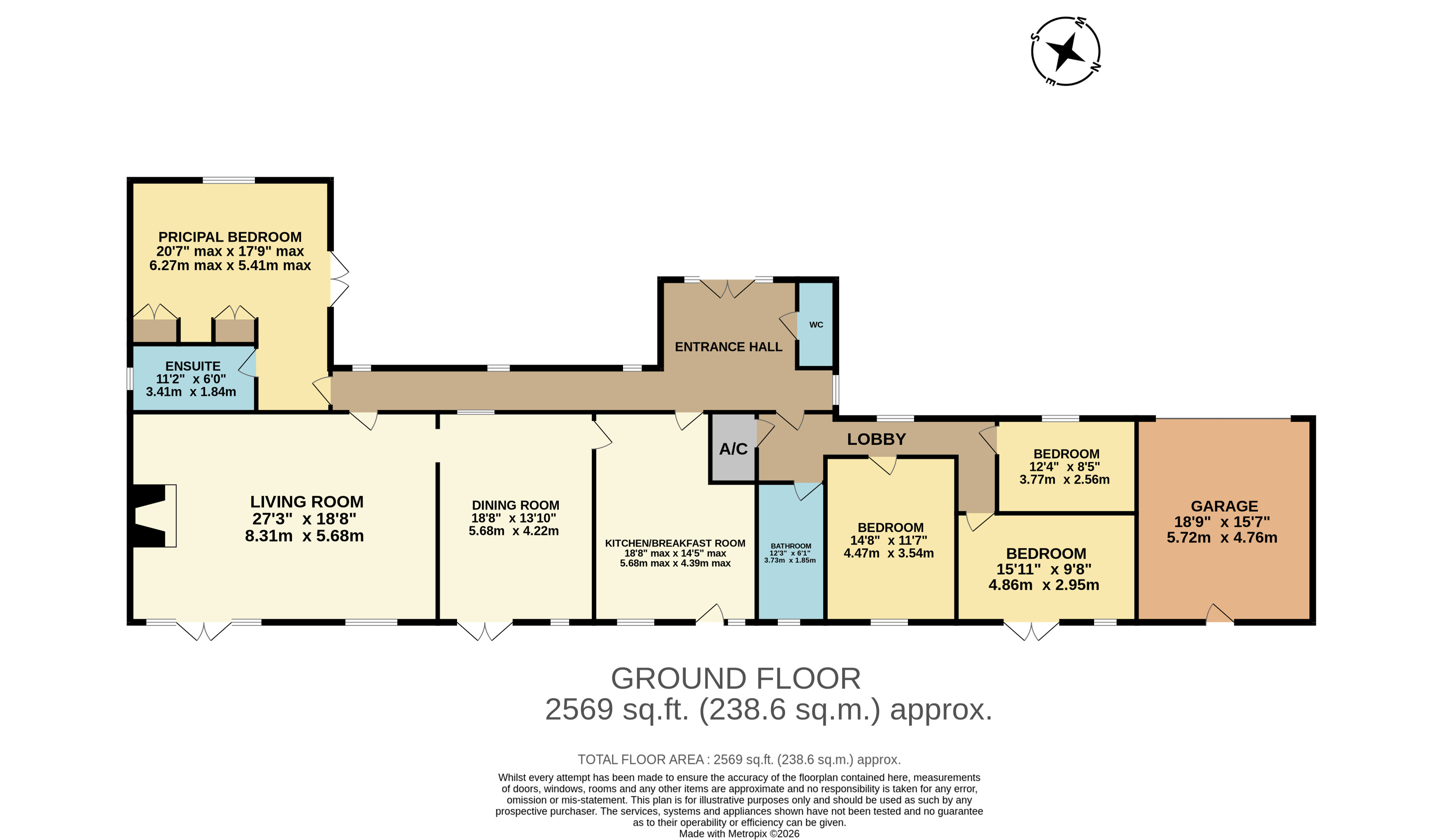Manor Stables, Rudham Road, Harpley floorplan