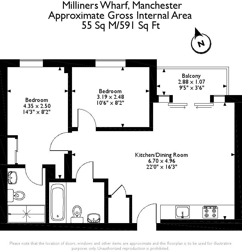 2 Bedrooms Flat for sale in Milliners Wharf, 2 Munday Street, Manchester M4