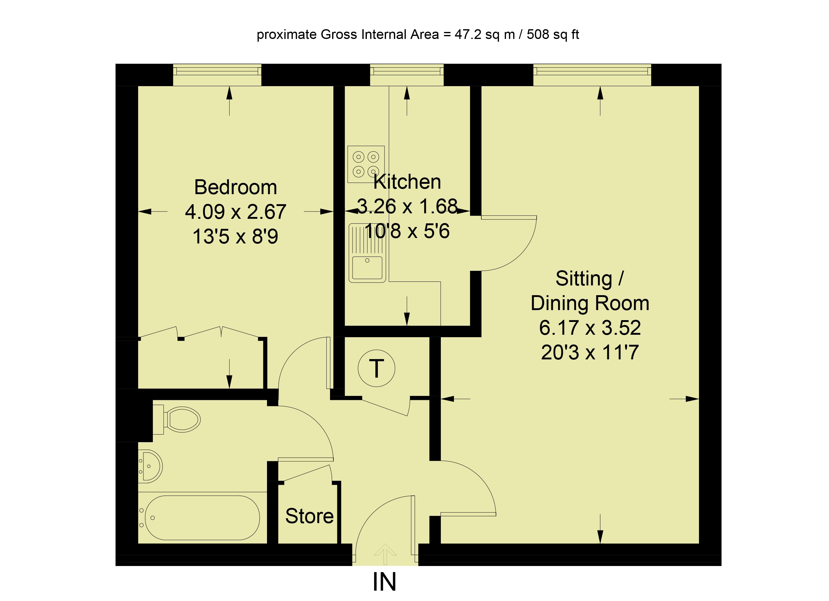 Trinity Court, Wethered Road, Marlow SL7, 1 bedroom flat for sale