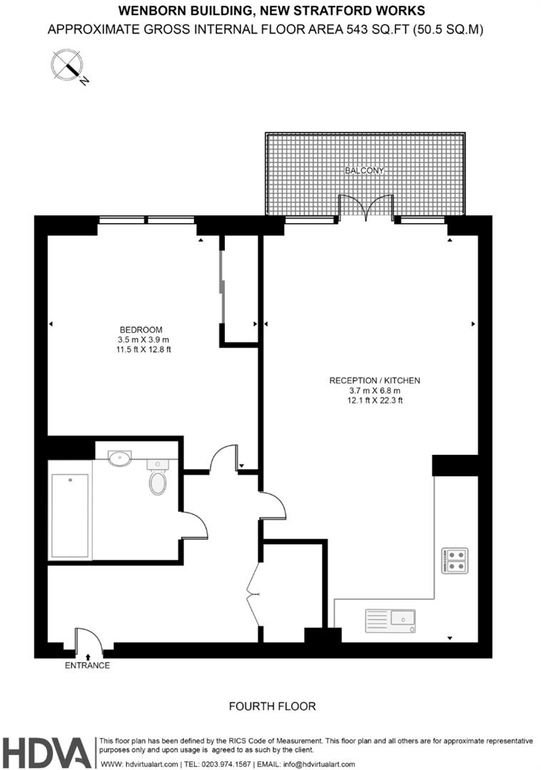Flat 16, Wenborn Building, 23 Penny Brookes Street, London floorplan