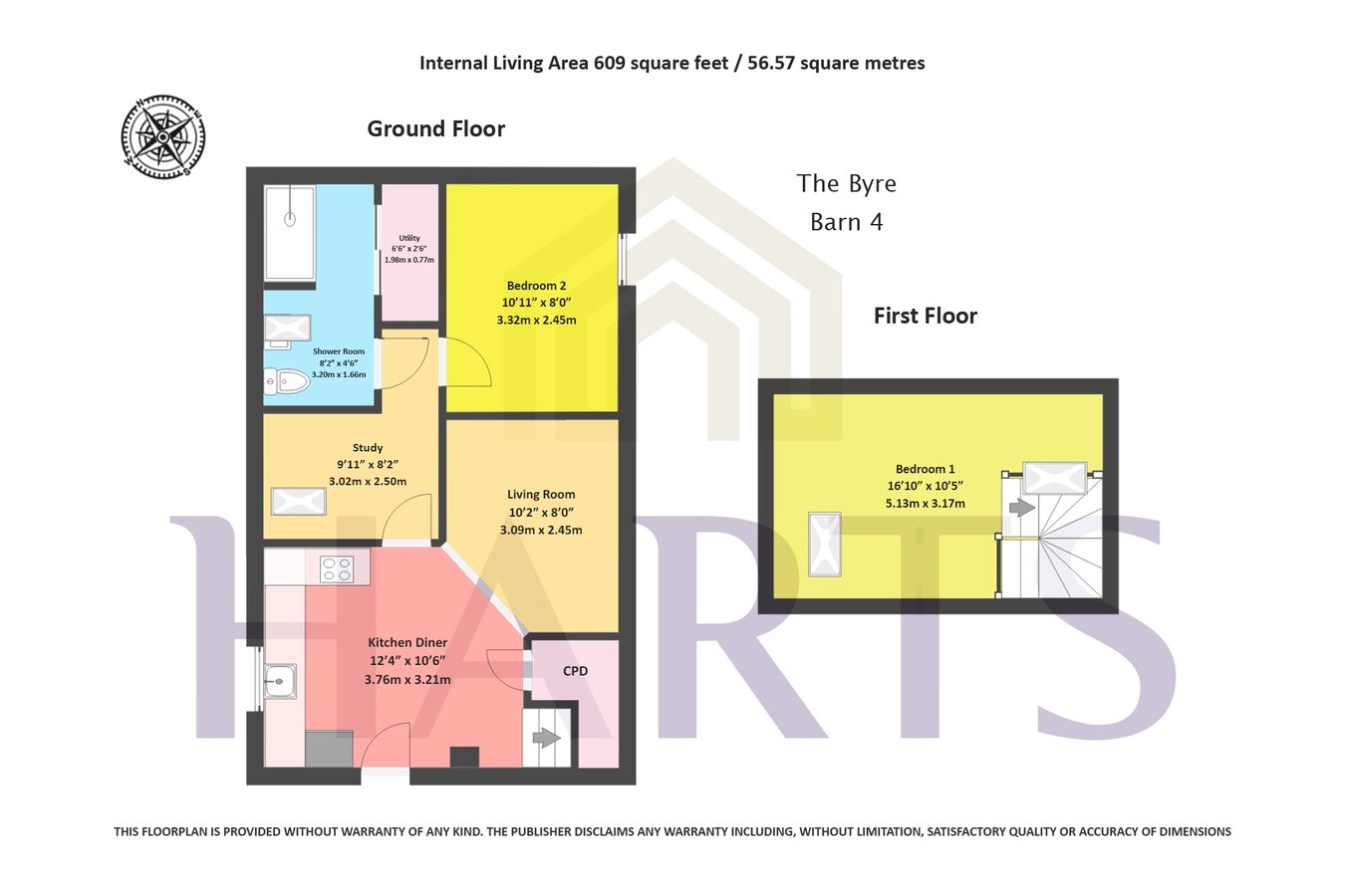 The Byre (Barn 4), Curacy Farm, Old School Lane, Warwickshire floorplan