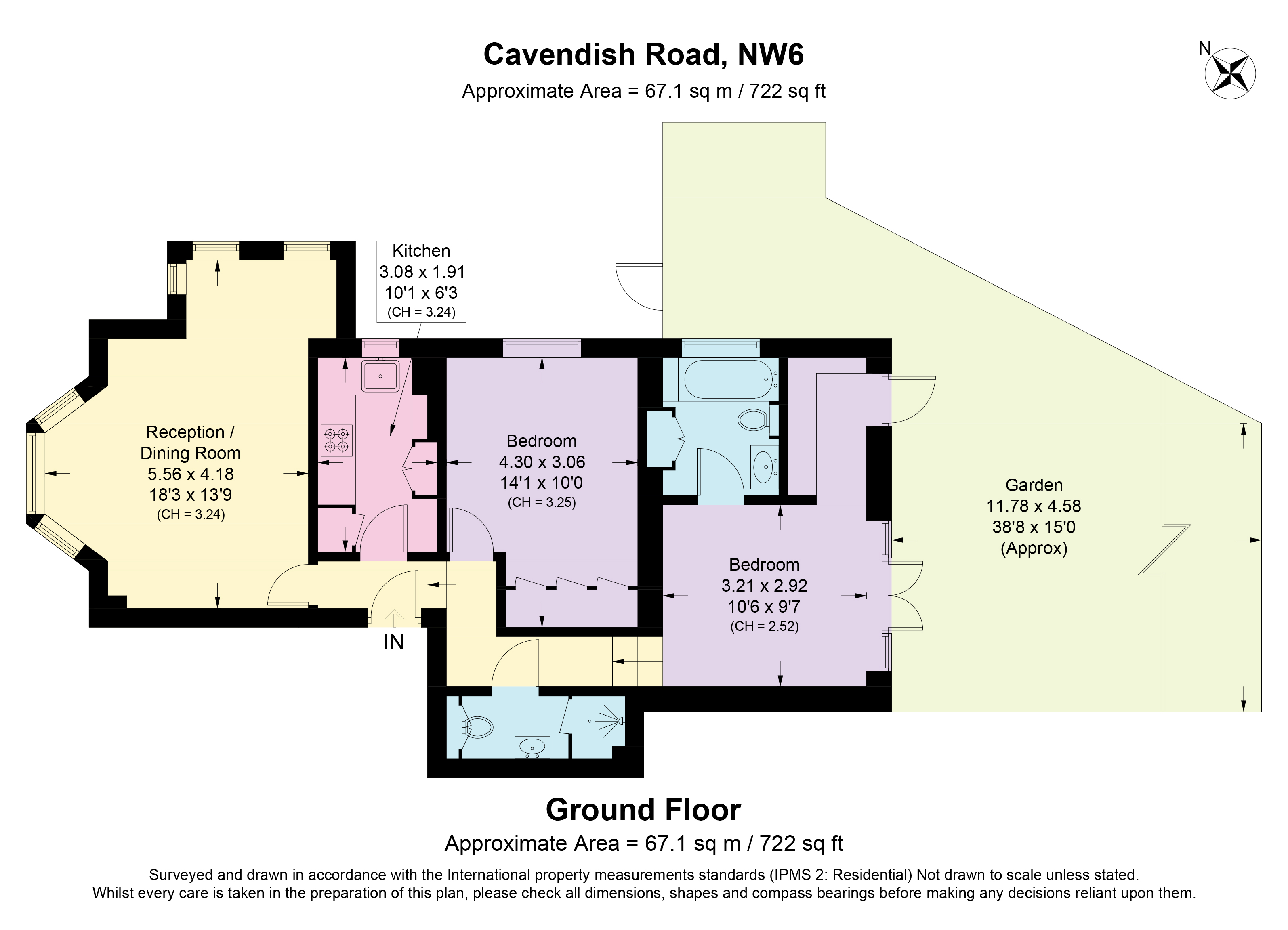 22, Cavendish Road, London floorplan