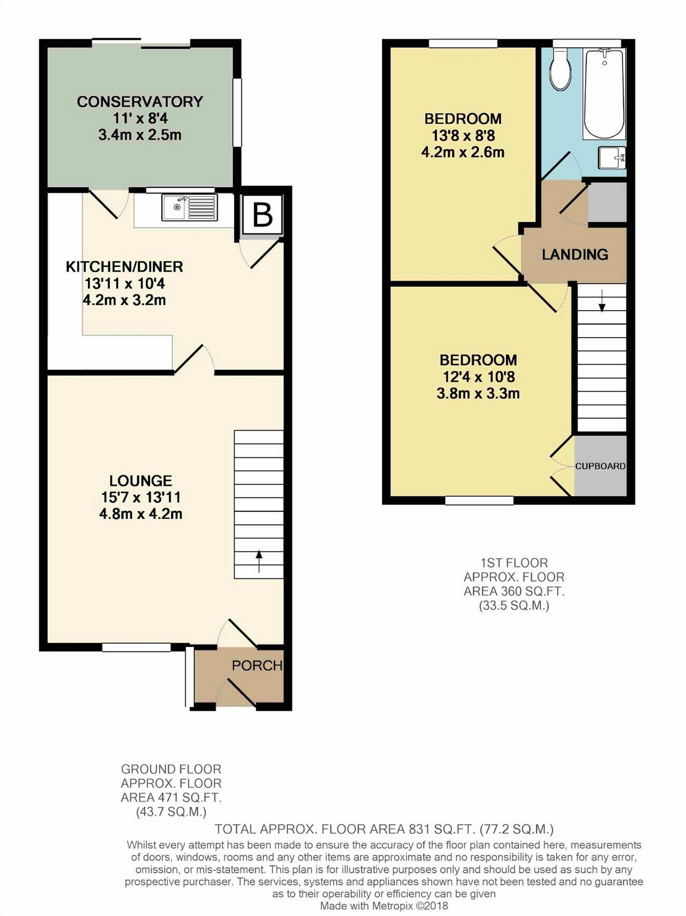 2 Bedrooms Terraced house for sale in Bedford Close, Tiptree, Colchester, Essex CO5