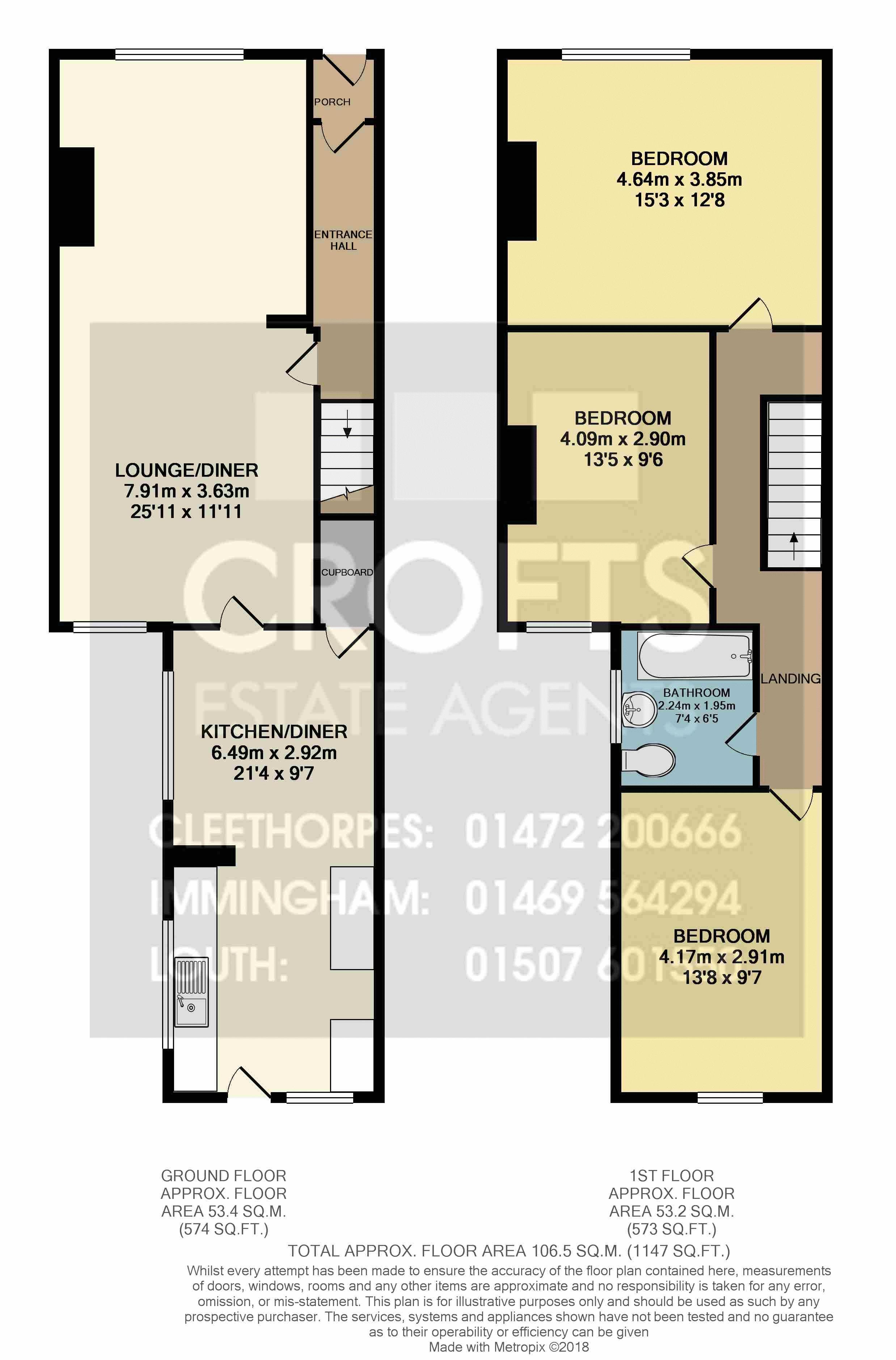 86, Park Street, Grimsby floorplan